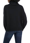 Long Sleeve Cable Knit Mock Neck Sweater 