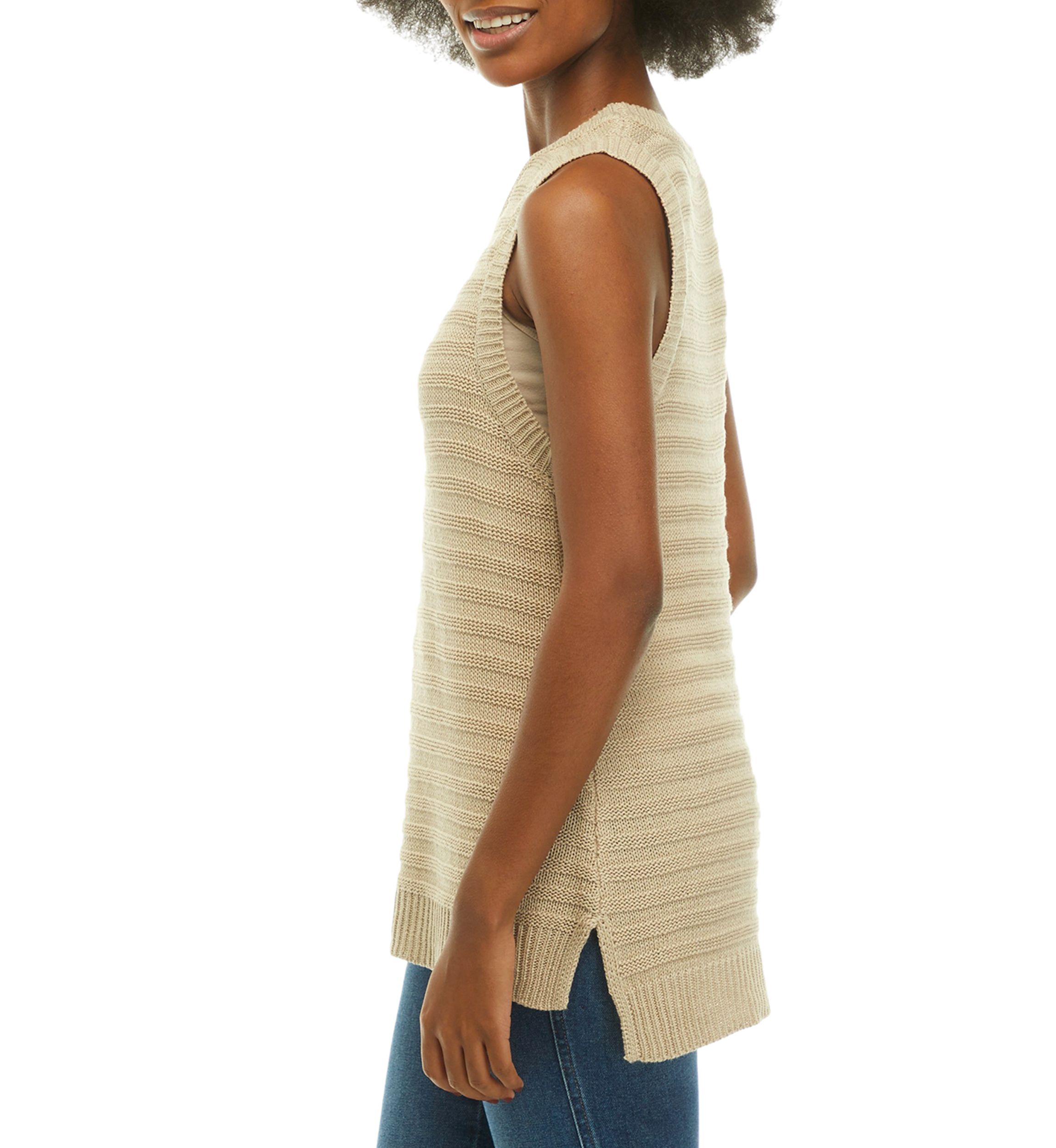 Womens Ribbed Sweater Tank Top