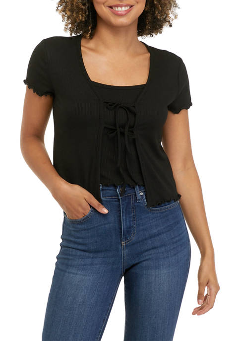 Cabana by Crown & Ivy™ Tie Front Top