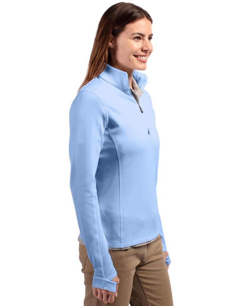 Cutter & Buck Traverse Stretch Eco Quarter Zip Womens Pullover