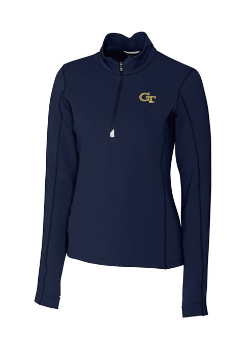 Womens NCAA Georgia Tech Yellow Jackets Long Sleeve Traverse Half Zip Pullover