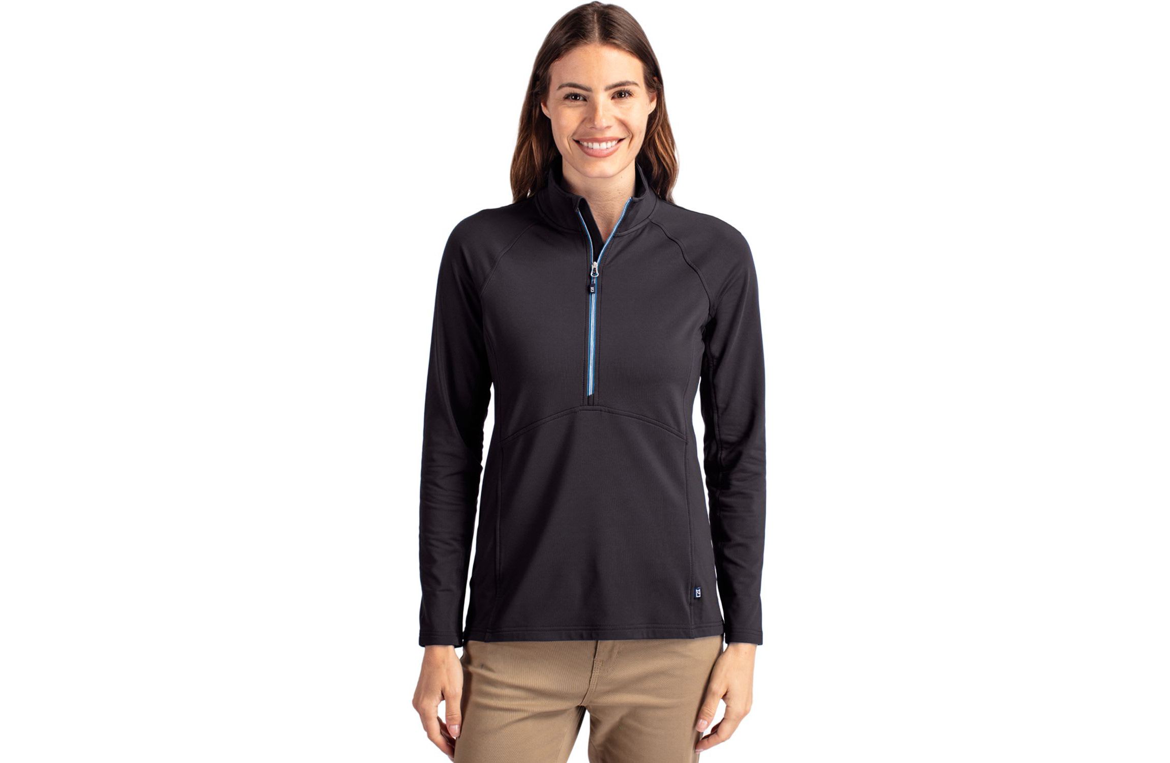 Cutter & Buck Adapt Eco Knit Stretch Recycled Womens Half Zip Pullover