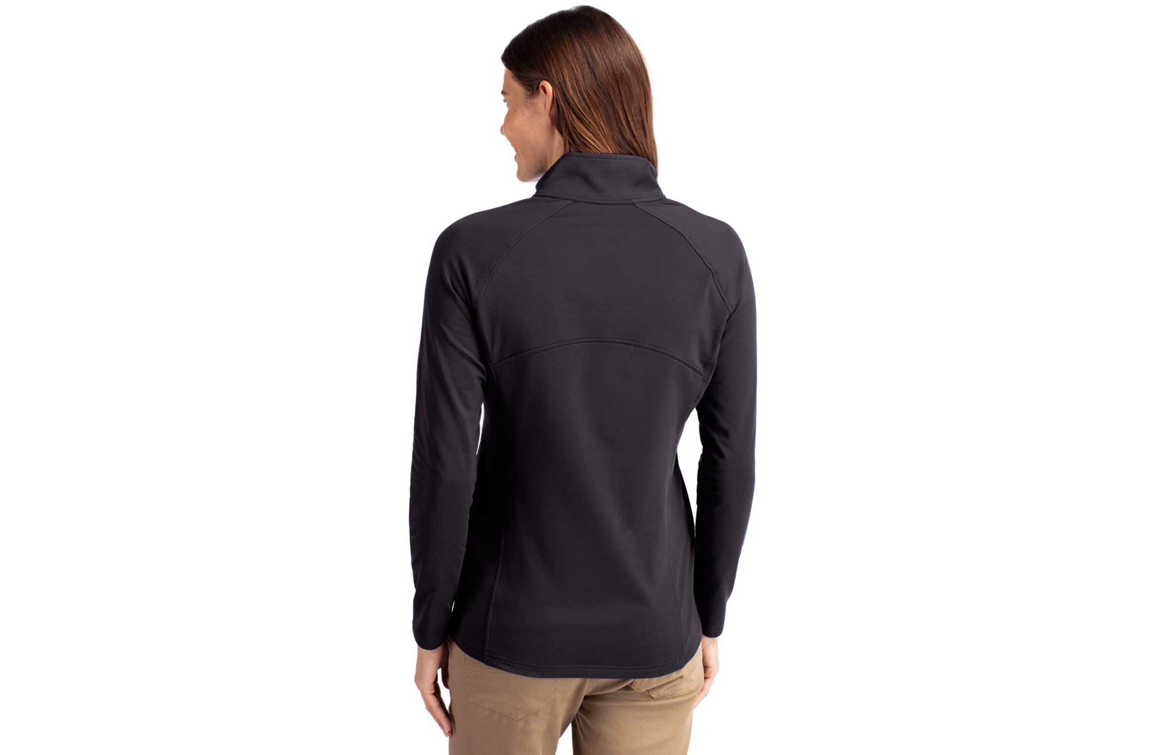 Cutter & Buck Adapt Eco Knit Stretch Recycled Womens Half Zip Pullover