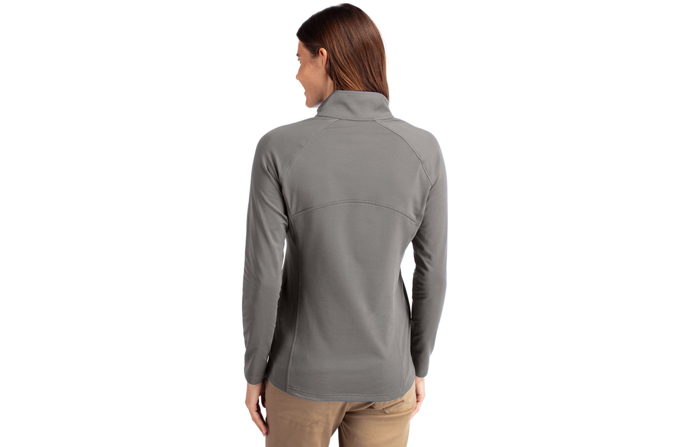 Cutter & Buck Adapt Eco Knit Stretch Recycled Womens Half Zip Pullover