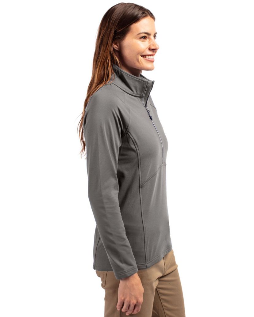 Cutter & Buck Adapt Eco Knit Stretch Recycled Womens Half Zip Pullover