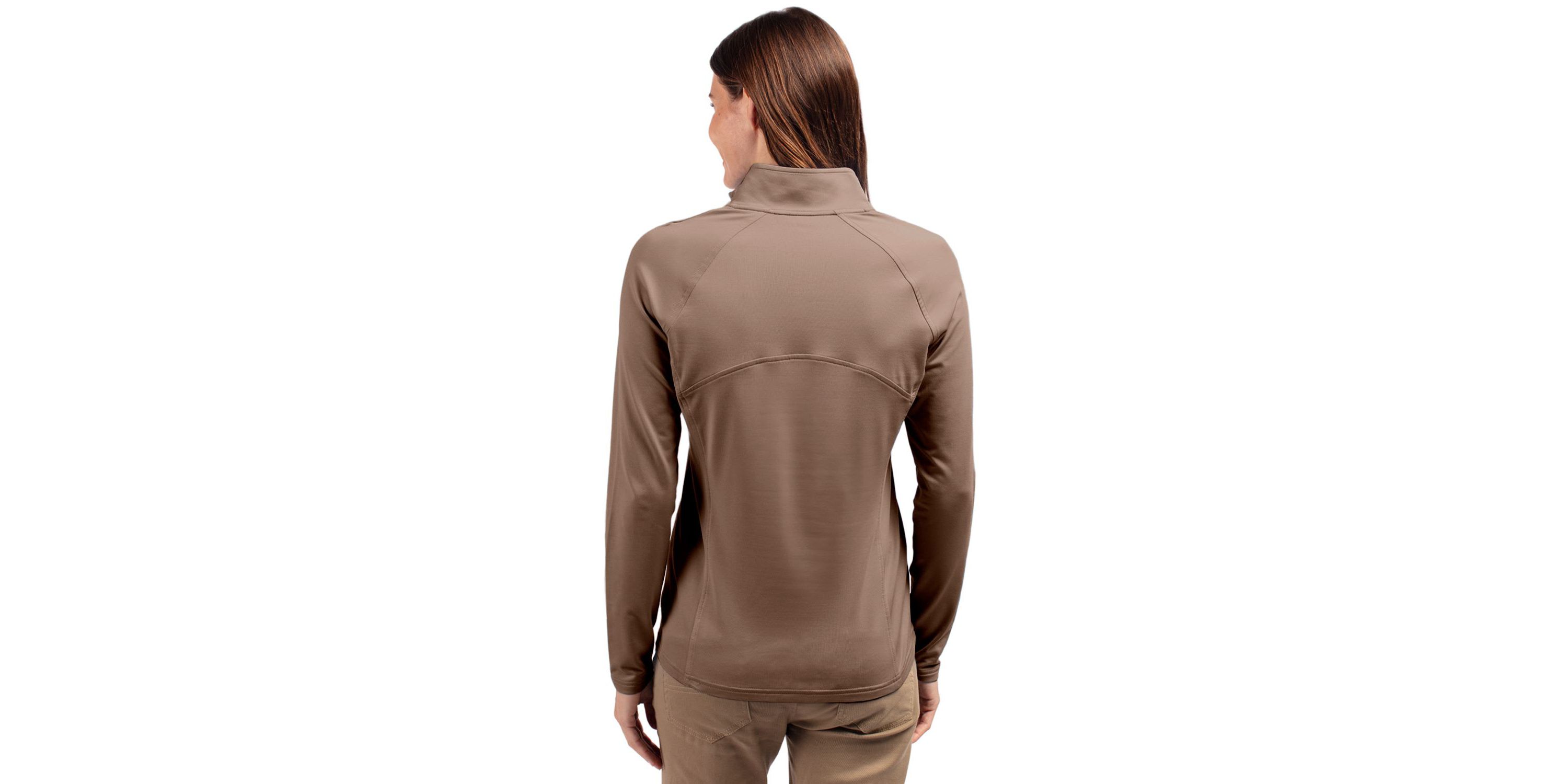 Cutter & Buck Adapt Eco Knit Stretch Recycled Womens Half Zip Pullover