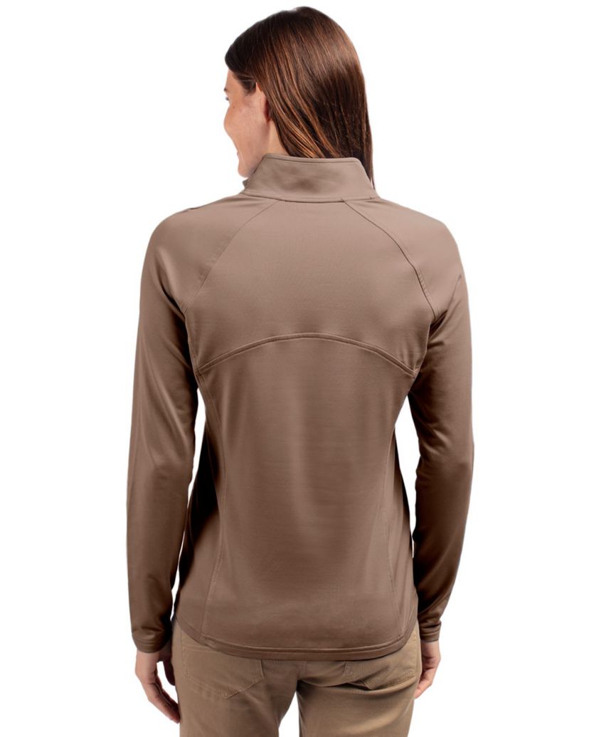 Cutter & Buck Adapt Eco Knit Stretch Recycled Womens Half Zip Pullover