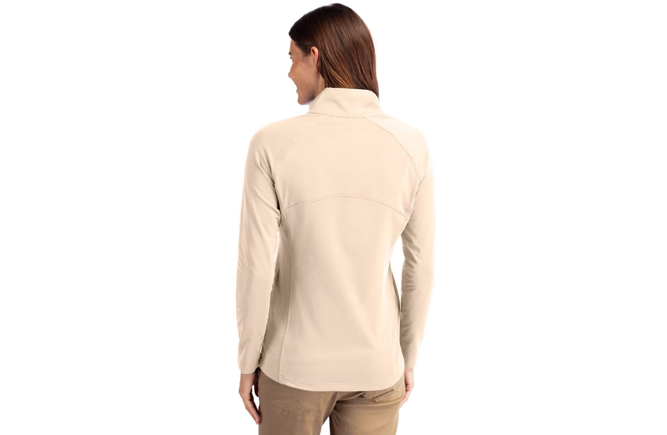 Cutter & Buck Adapt Eco Knit Stretch Recycled Womens Half Zip Pullover