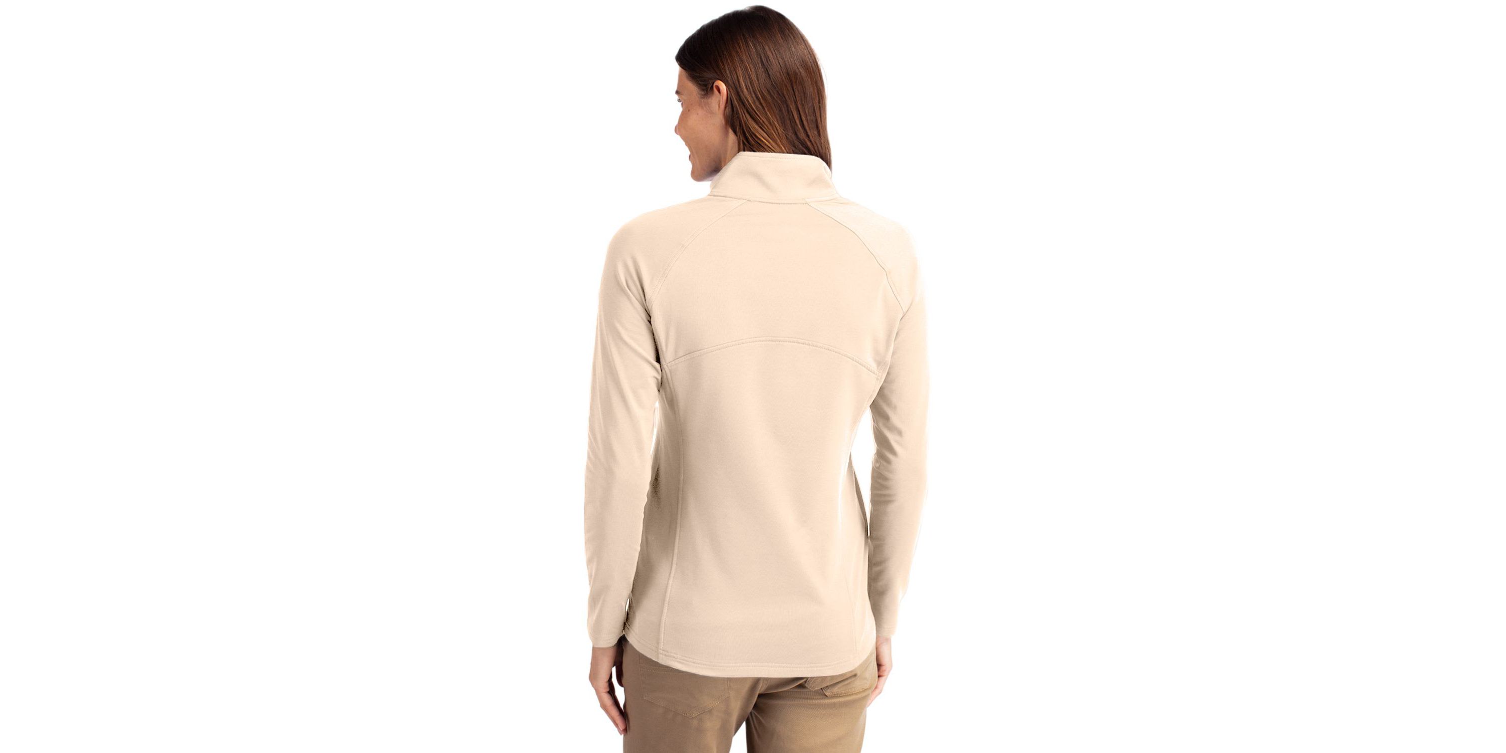 Cutter & Buck Adapt Eco Knit Stretch Recycled Womens Half Zip Pullover