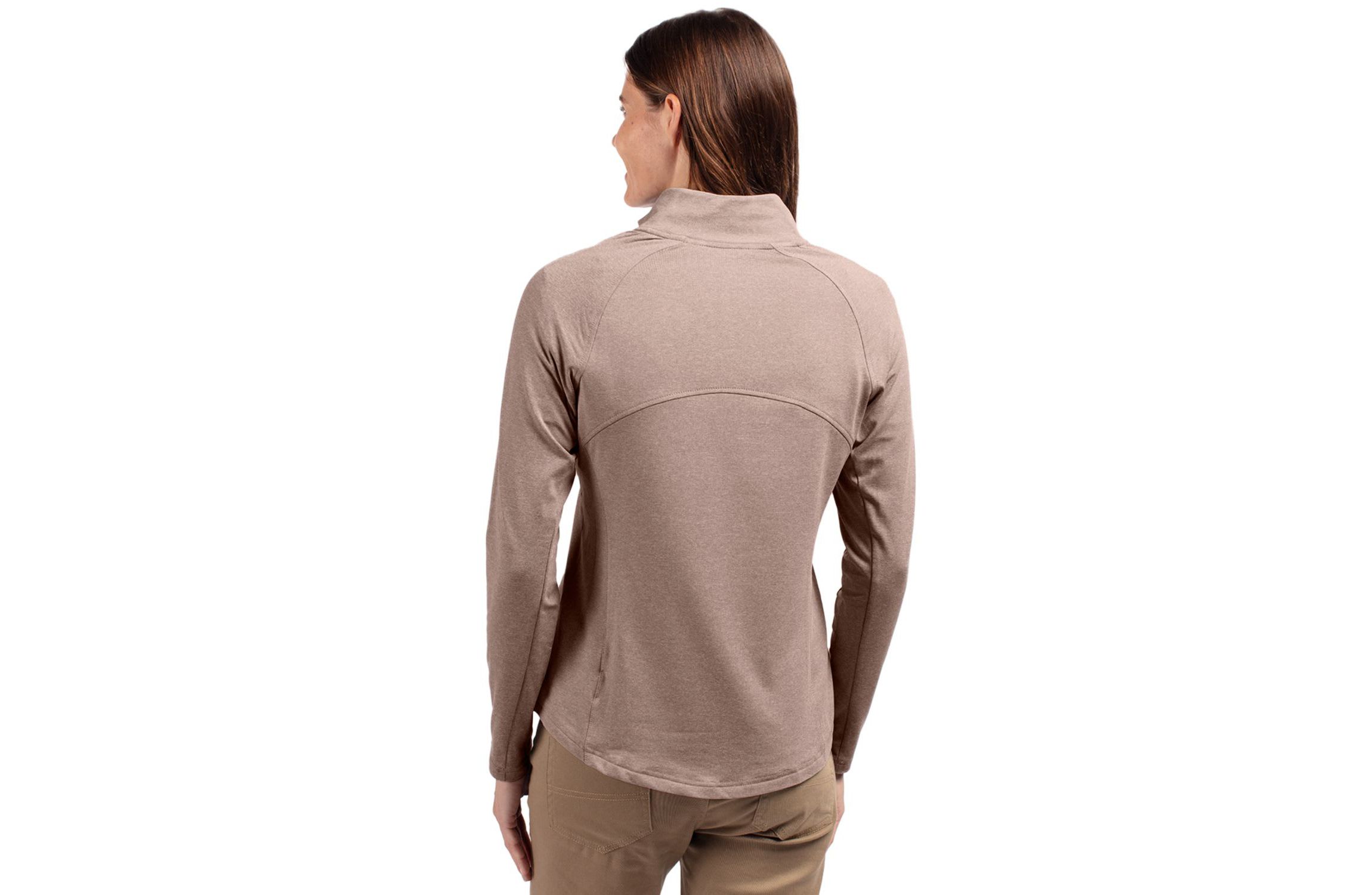 Cutter & Buck Adapt Eco Knit Heather Recycled Womens Full Zip