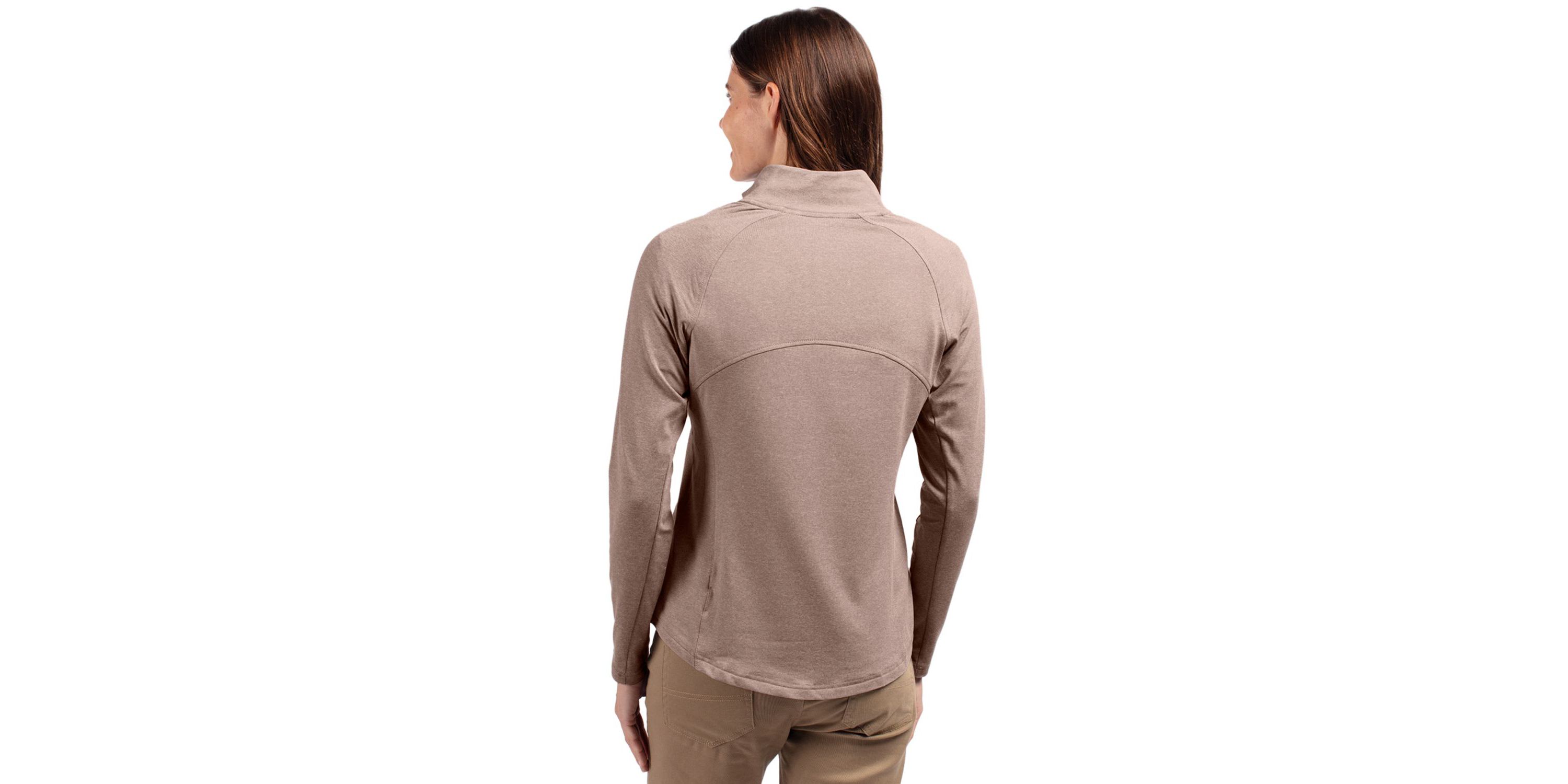 Cutter & Buck Adapt Eco Knit Heather Recycled Womens Full Zip