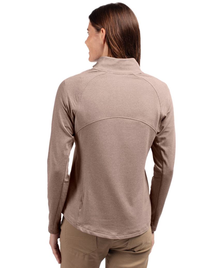 Cutter & Buck Adapt Eco Knit Heather Recycled Womens Full Zip