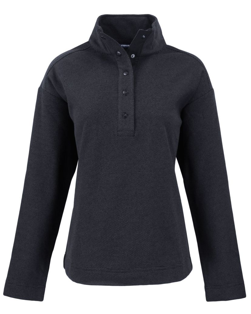 Cutter & Buck Hunts Point Eco Textured Fleece Recycled Womens Snap Pullover