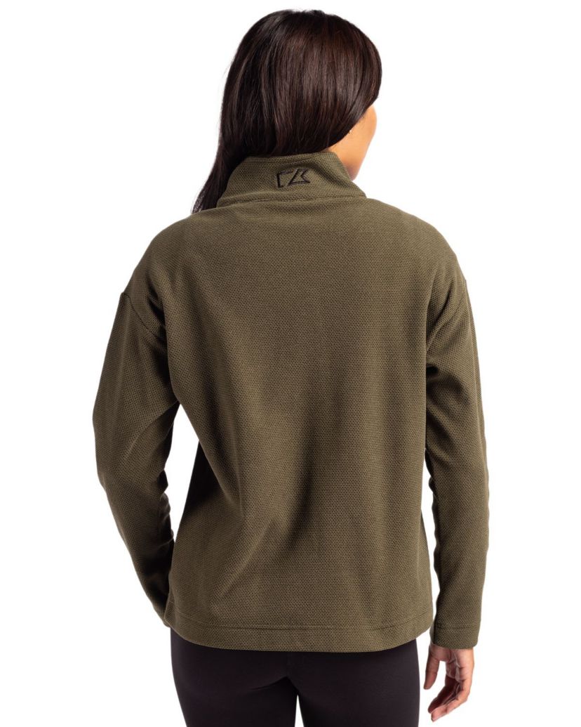 Cutter & Buck Hunts Point Eco Textured Fleece Recycled Womens Snap Pullover