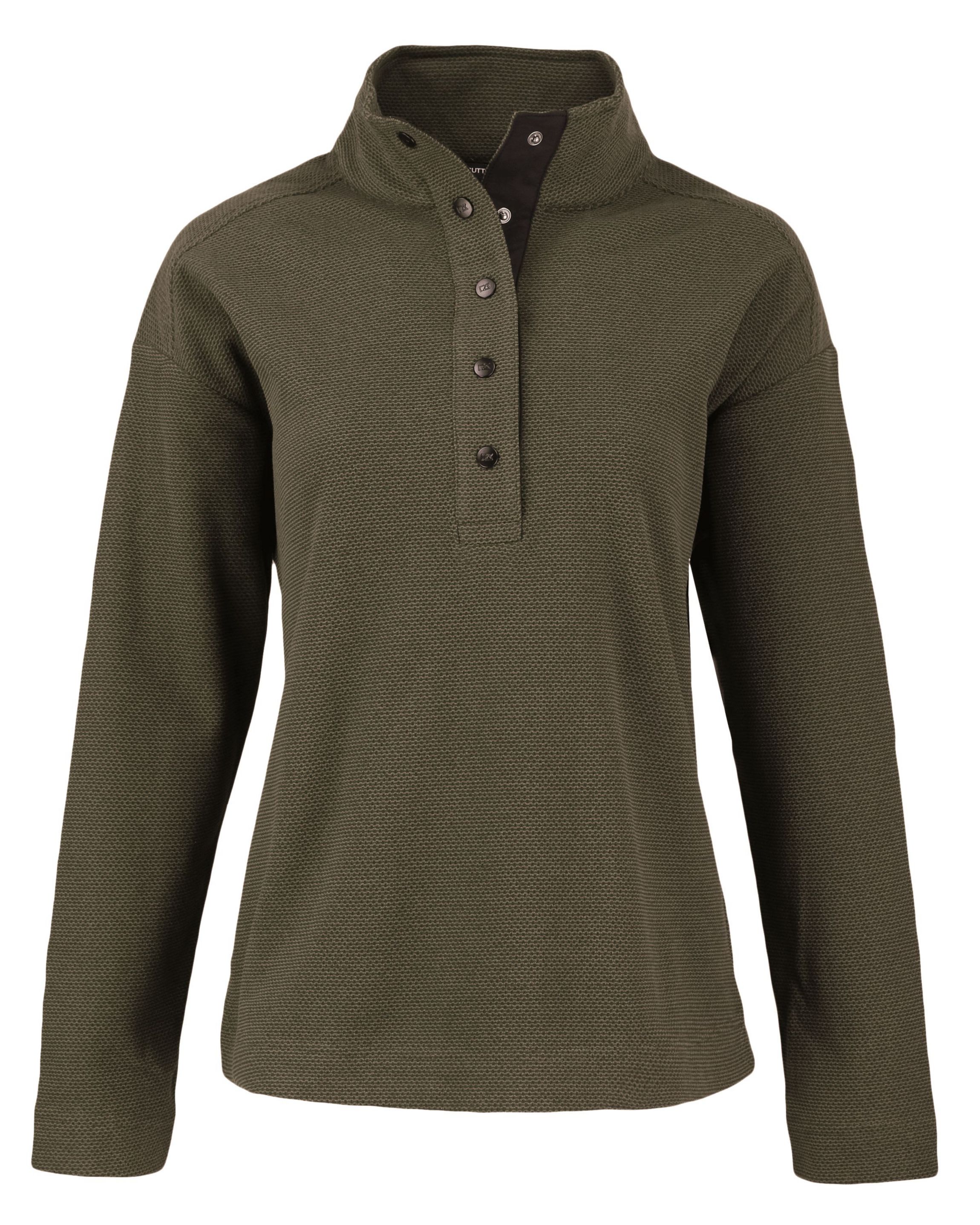 Cutter & Buck Hunts Point Eco Textured Fleece Recycled Womens Snap Pullover