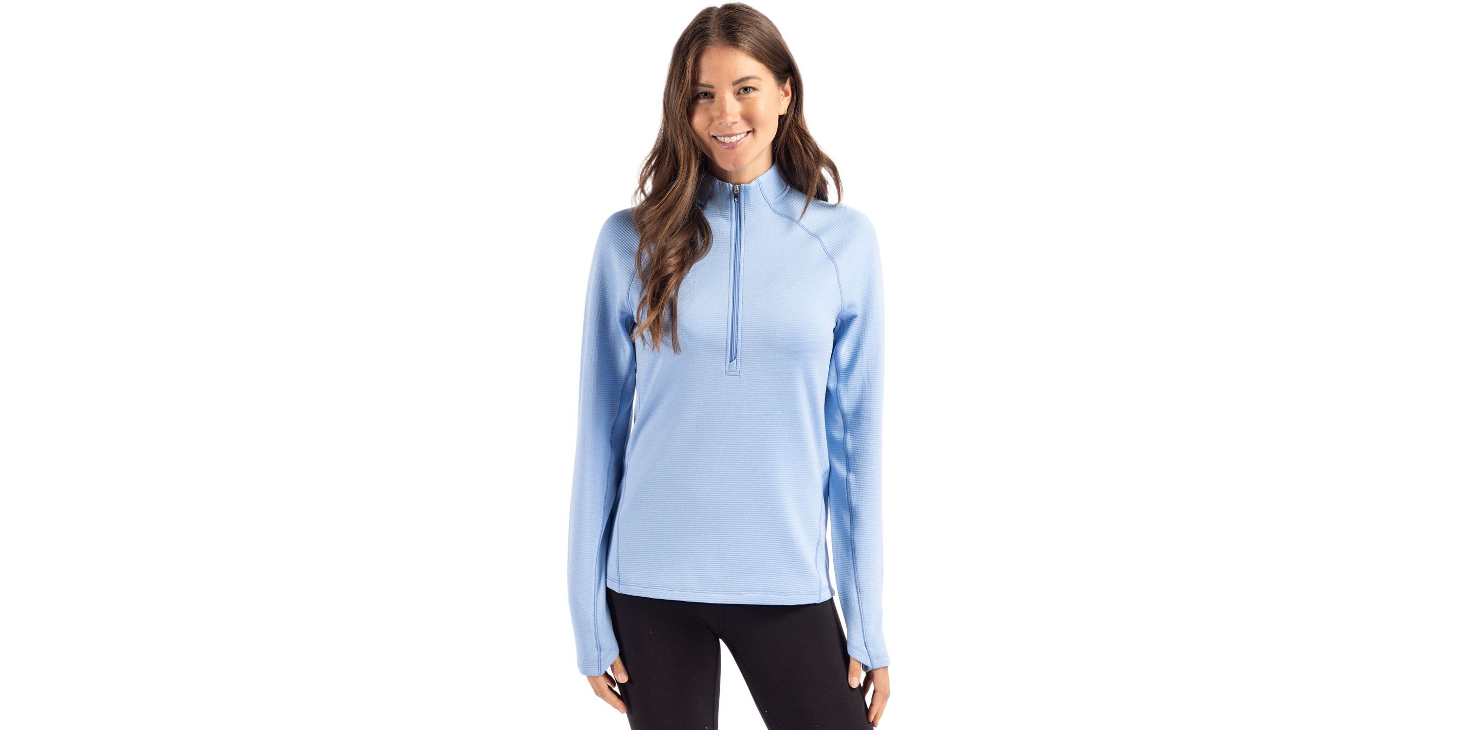 Cutter & Buck Peshastin Eco Fleece Recycled Womens Half Zip Pullover