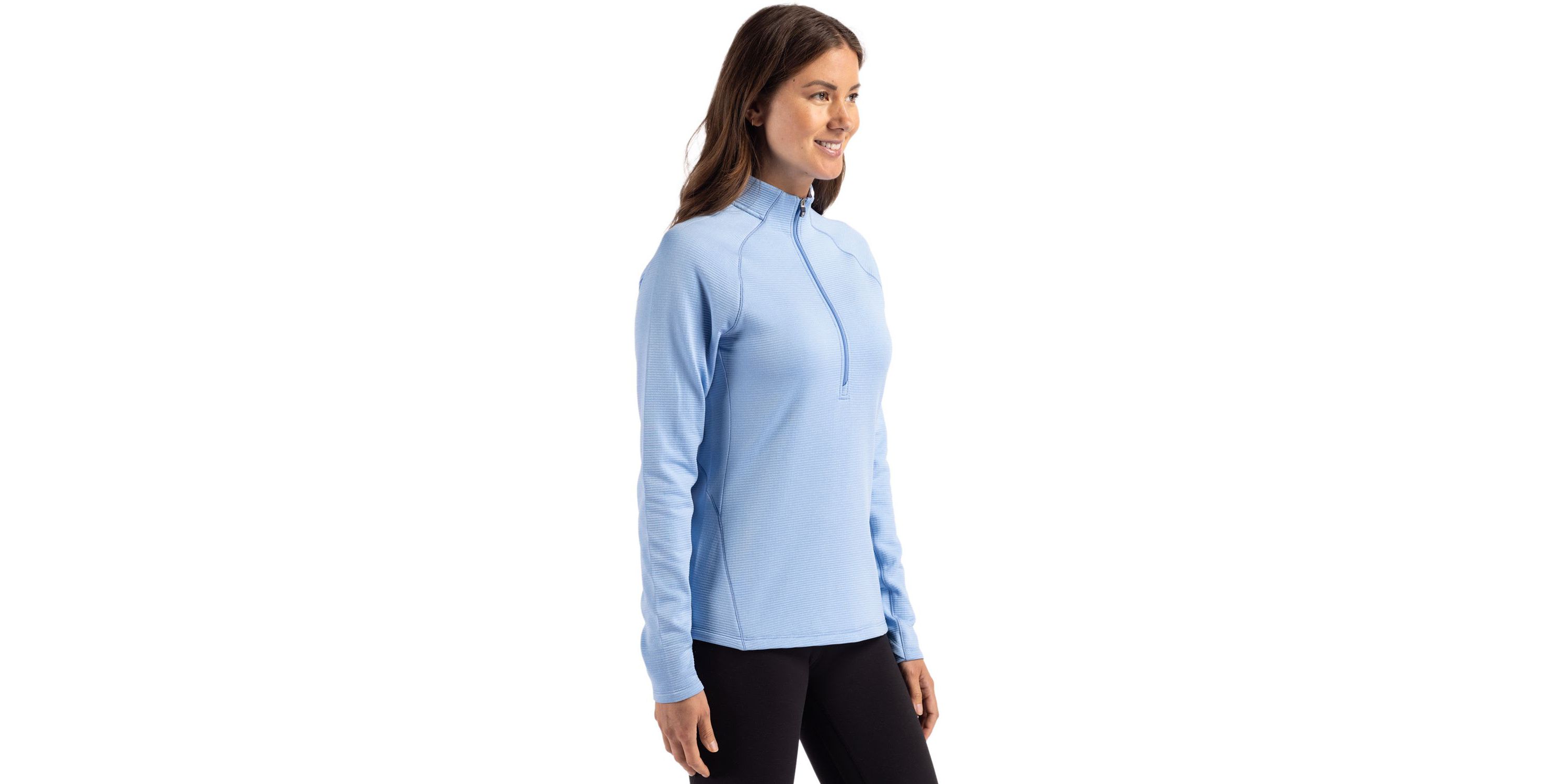 Cutter & Buck Peshastin Eco Fleece Recycled Womens Half Zip Pullover
