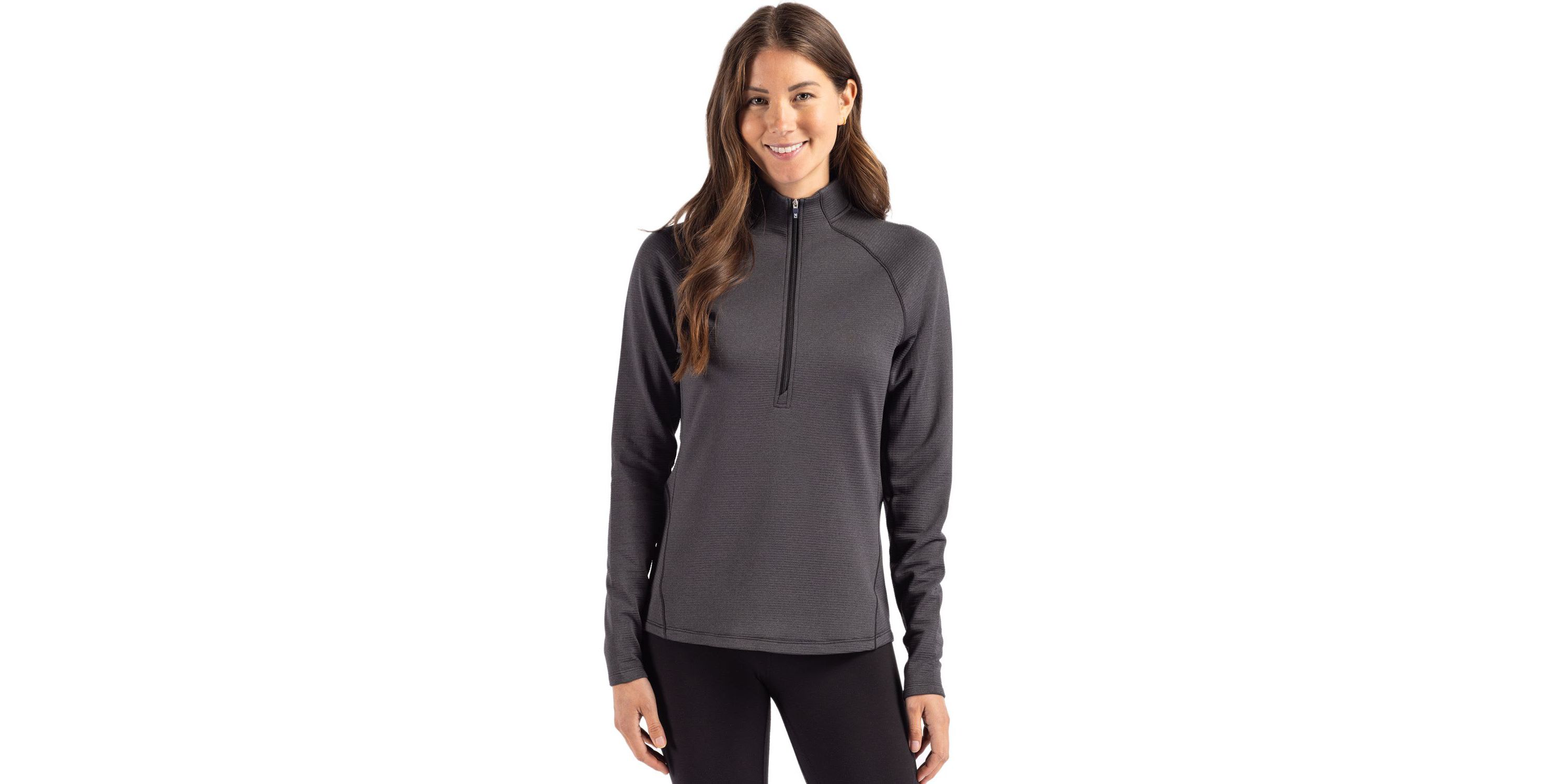Cutter & Buck Peshastin Eco Fleece Recycled Womens Half Zip Pullover