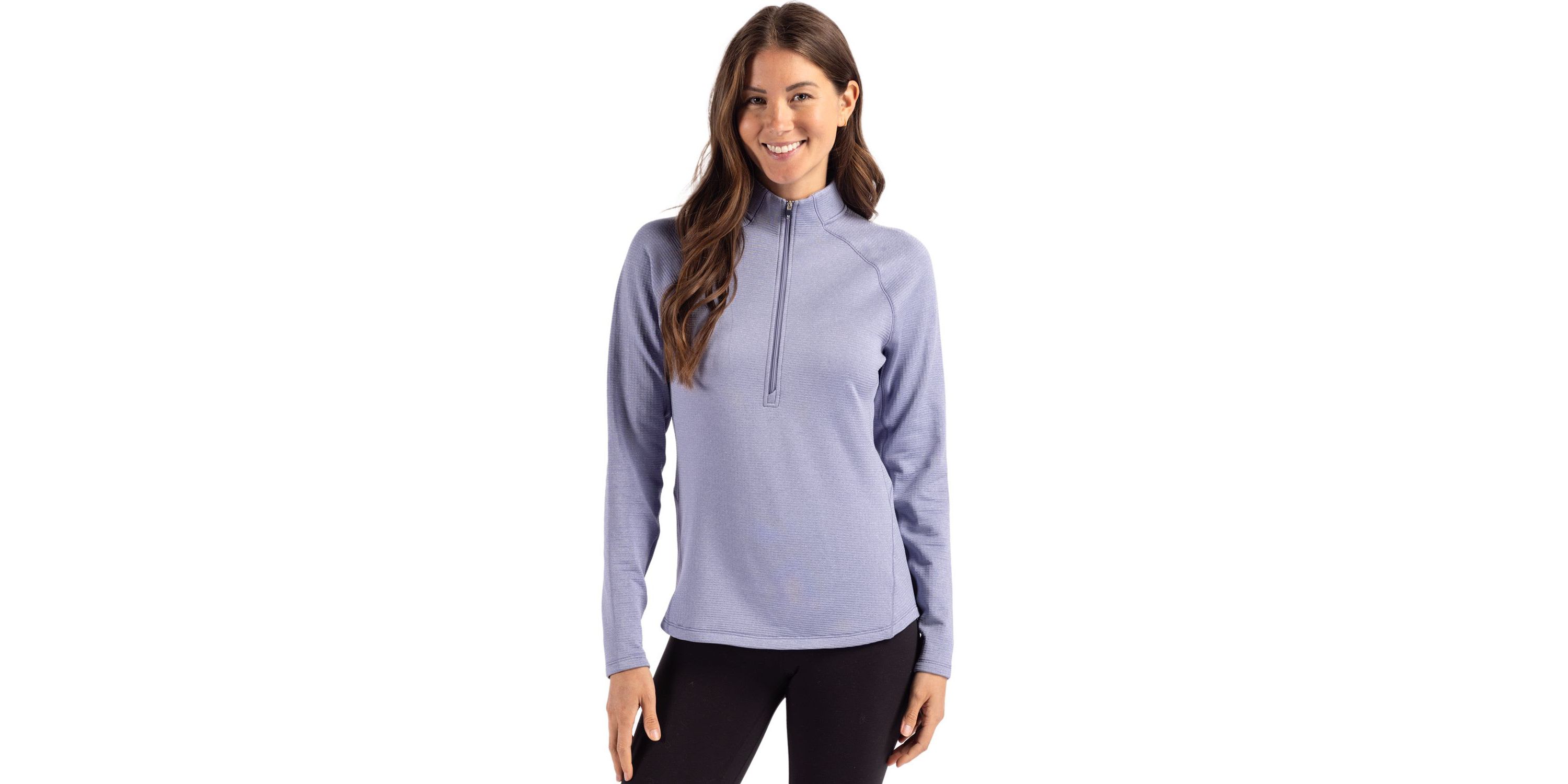 Cutter & Buck Peshastin Eco Fleece Recycled Womens Half Zip Pullover