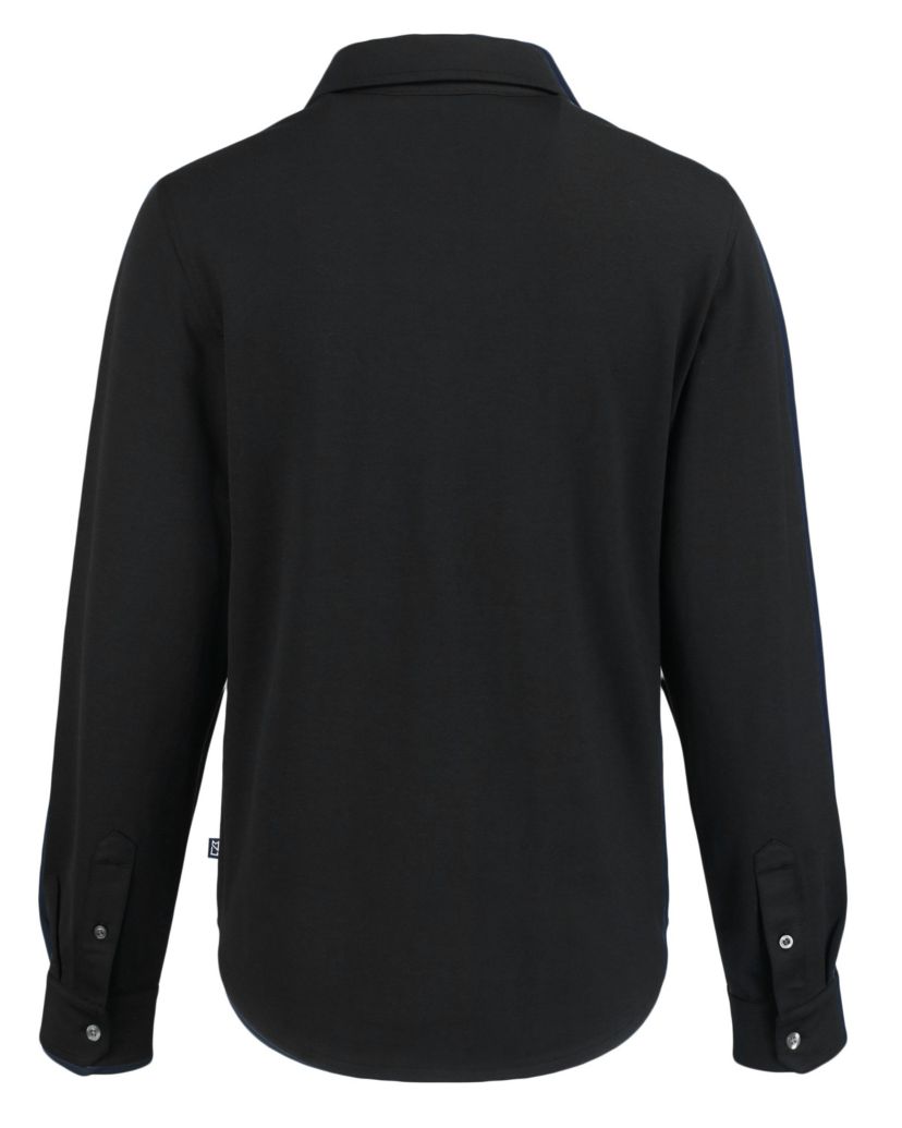 Cutter & Buck Advantage Tri-Blend Eco Soft Pique Long Sleeve Knitted Womens Button Down
