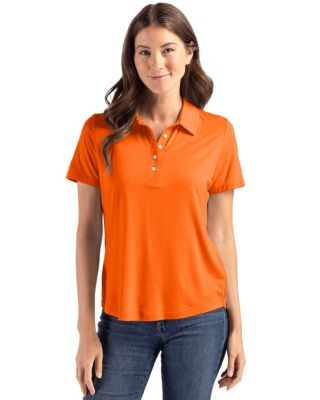 Cutter & Buck Coastline Epic Comfort Recycled Womens Polo, Orange, Small