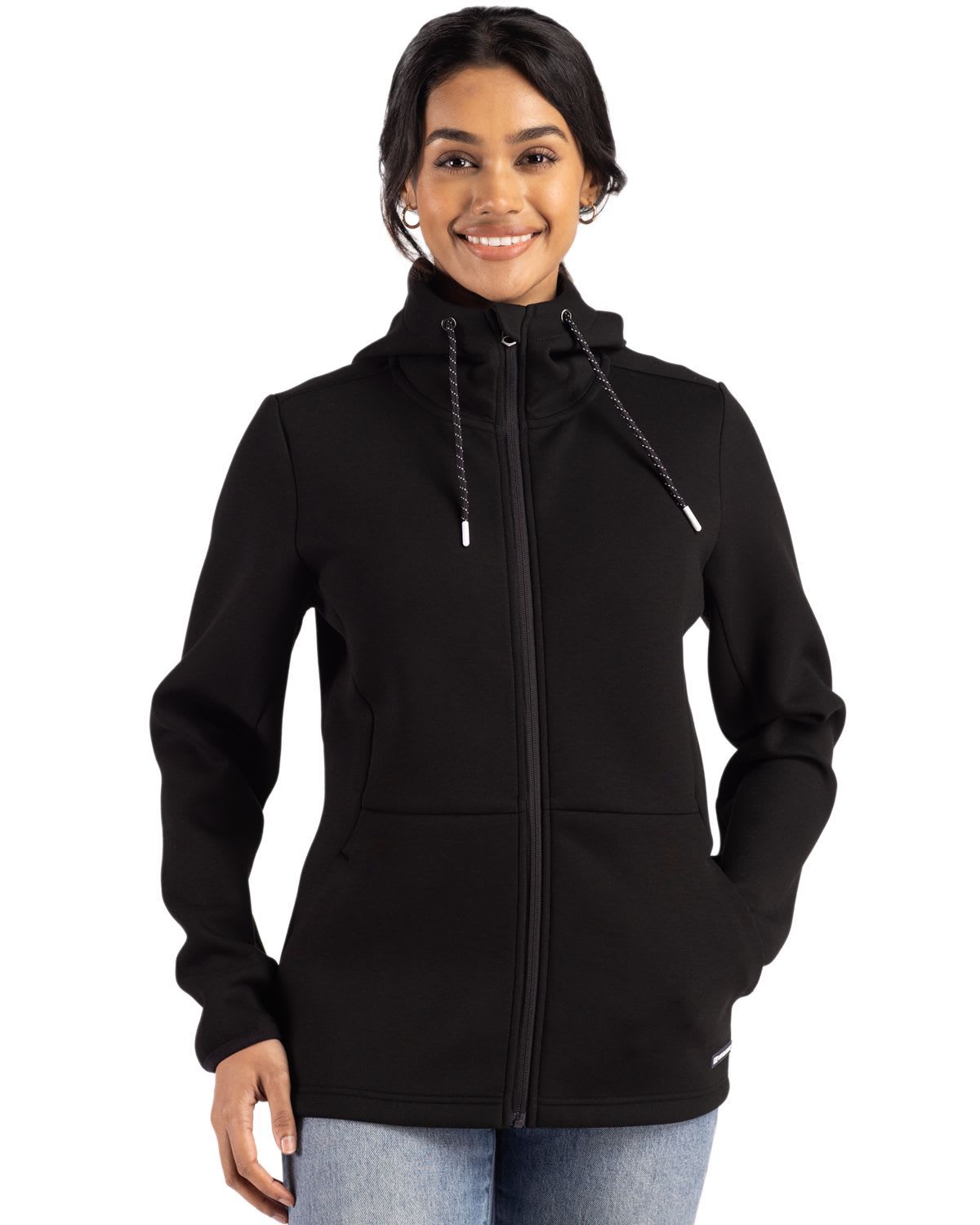 Cutter & Buck Roam Epic Comfort Recycled Womens Full Zip Hooded Jacket