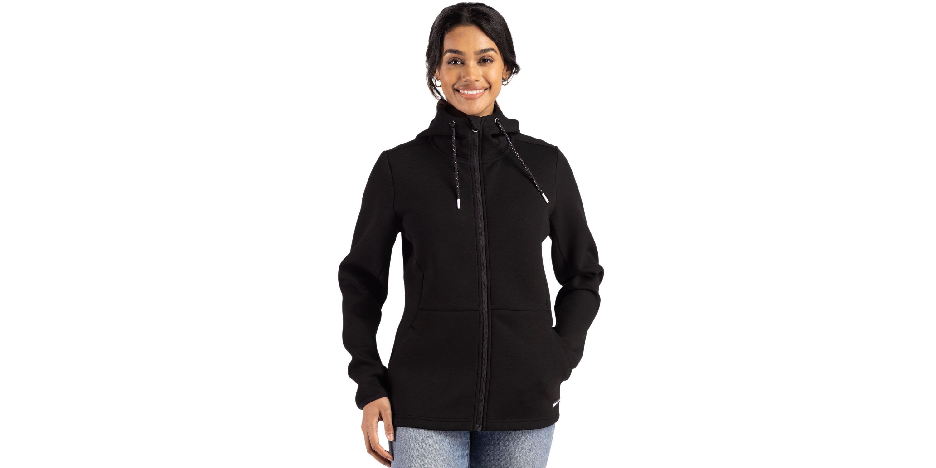 Cutter & Buck Roam Epic Comfort Recycled Womens Full Zip Hooded Jacket