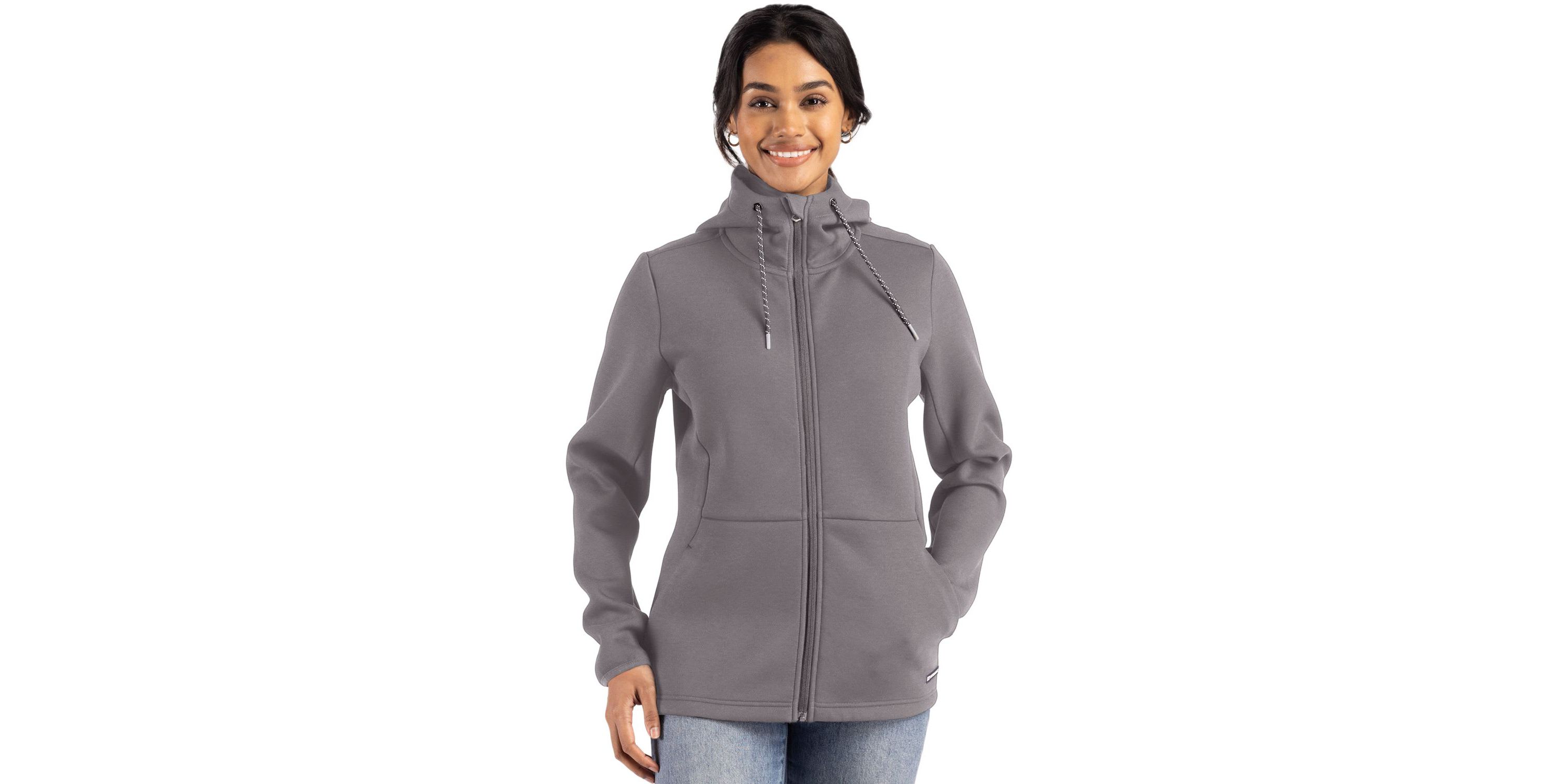 Cutter & Buck Roam Epic Comfort Recycled Womens Full Zip Hooded Jacket