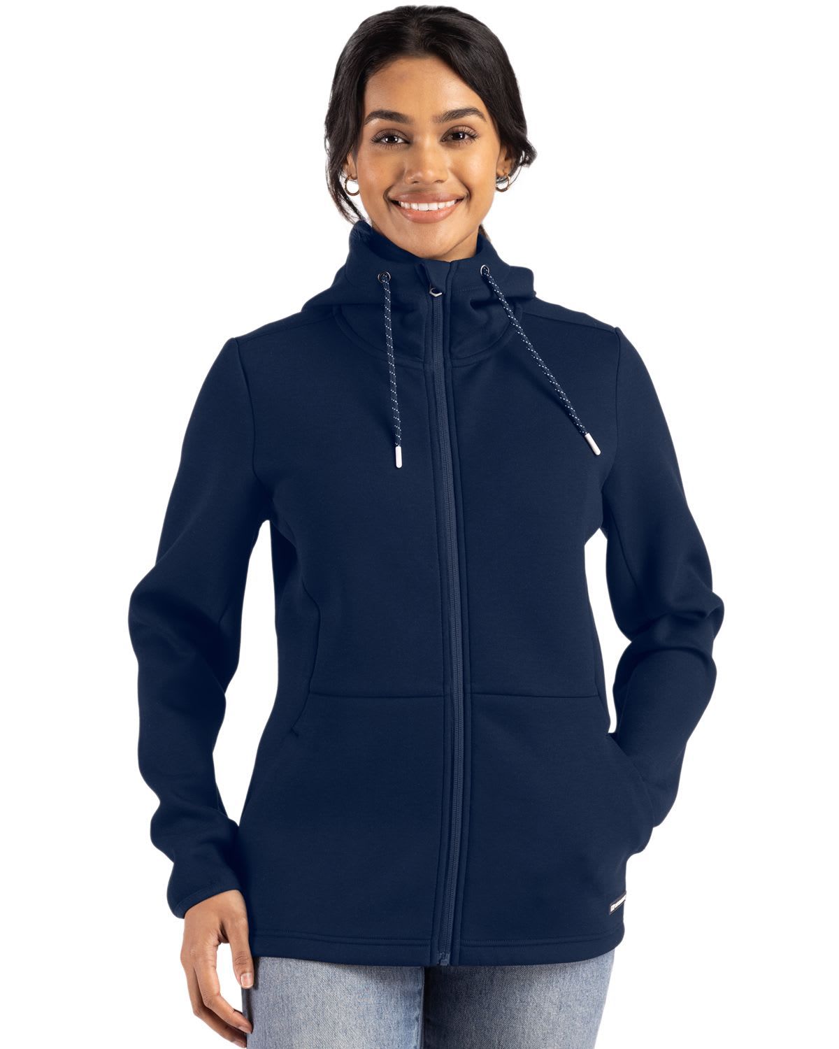 Cutter & Buck Roam Epic Comfort Recycled Womens Full Zip Hooded Jacket