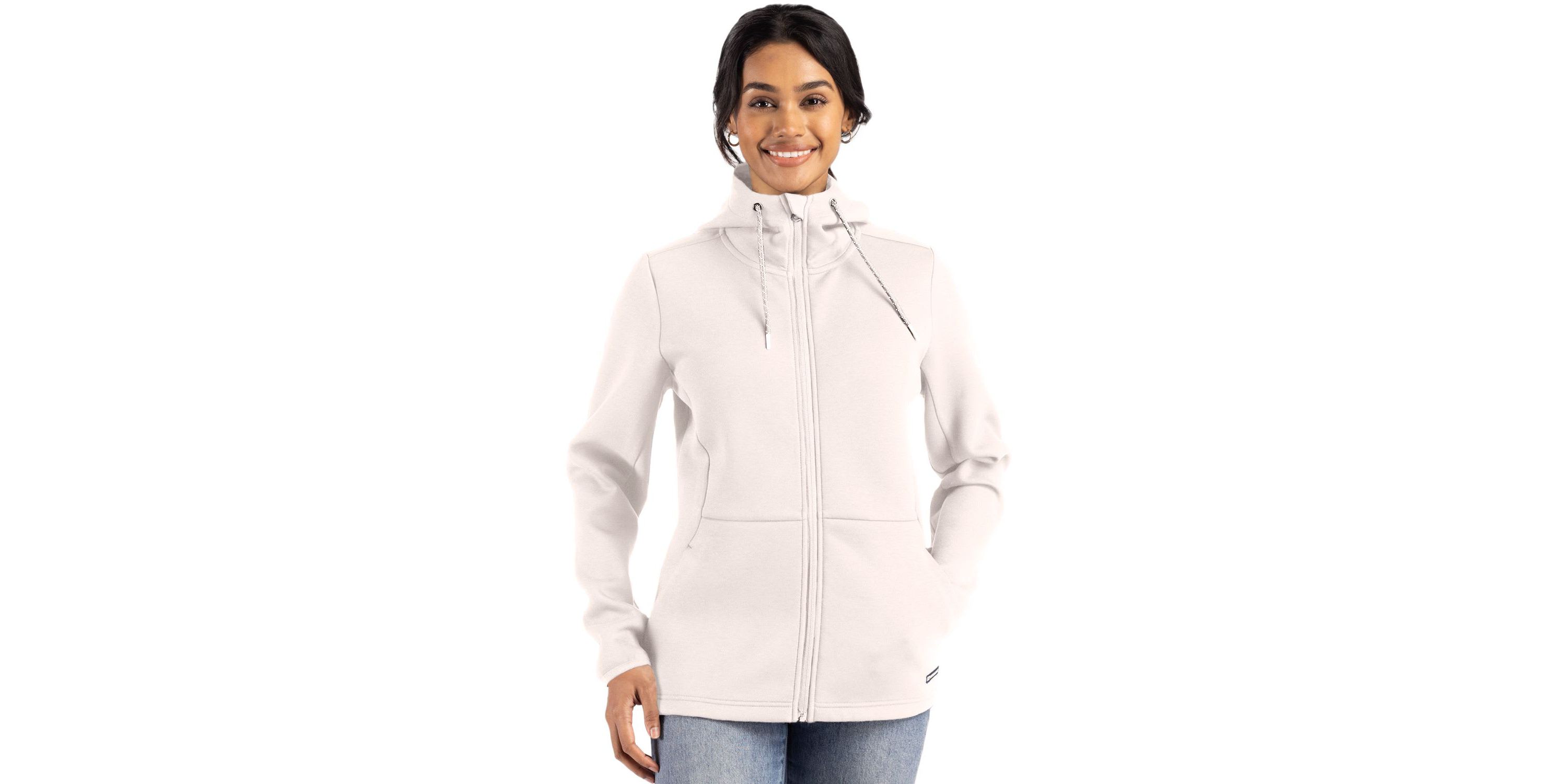 Cutter & Buck Roam Epic Comfort Recycled Womens Full Zip Hooded Jacket