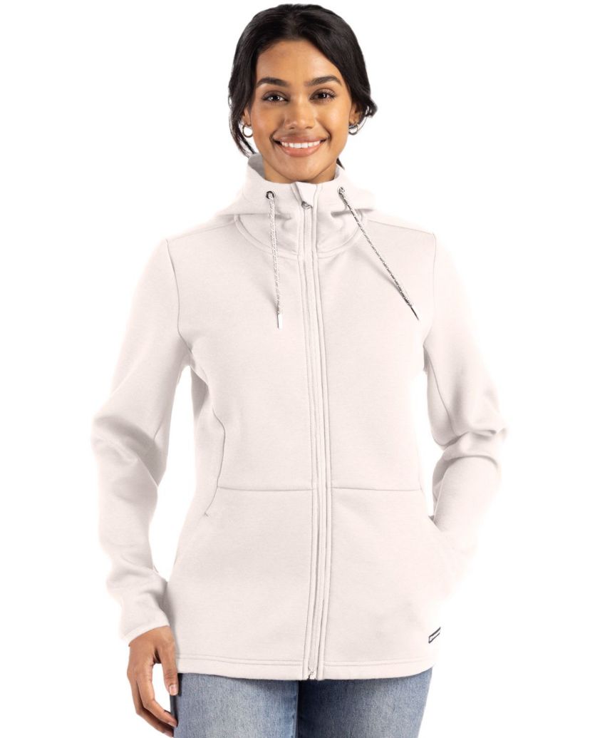 Cutter & Buck Roam Epic Comfort Recycled Womens Full Zip Hooded Jacket