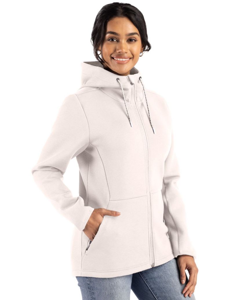 Cutter & Buck Roam Epic Comfort Recycled Womens Full Zip Hooded Jacket