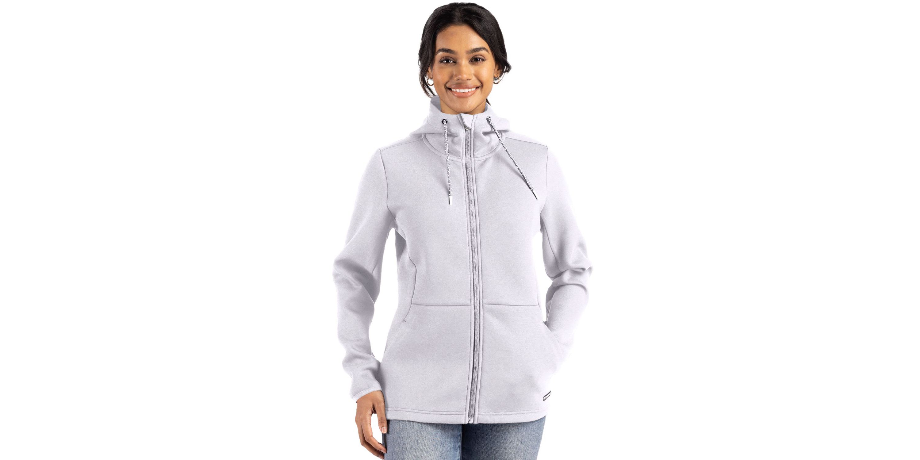 Cutter & Buck Roam Epic Comfort Recycled Womens Full Zip Hooded Jacket