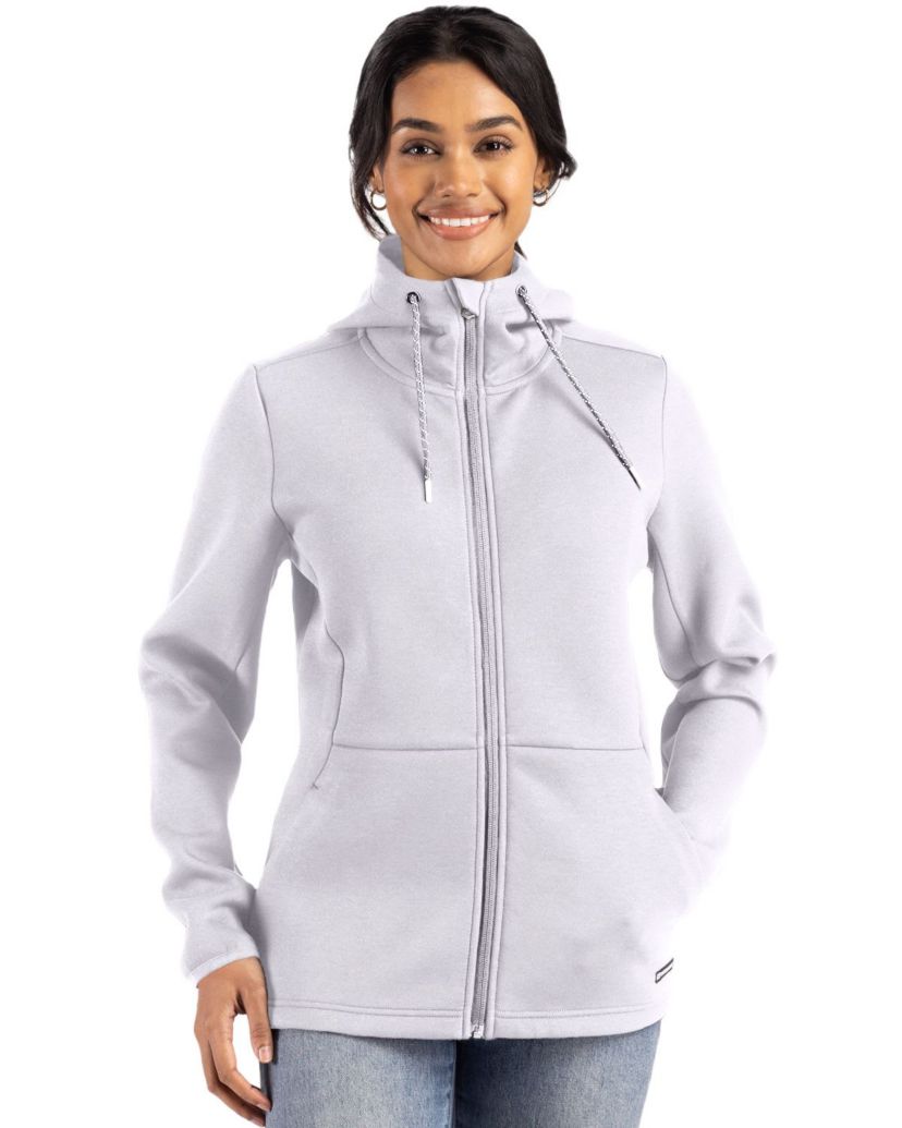 Cutter & Buck Roam Epic Comfort Recycled Womens Full Zip Hooded Jacket