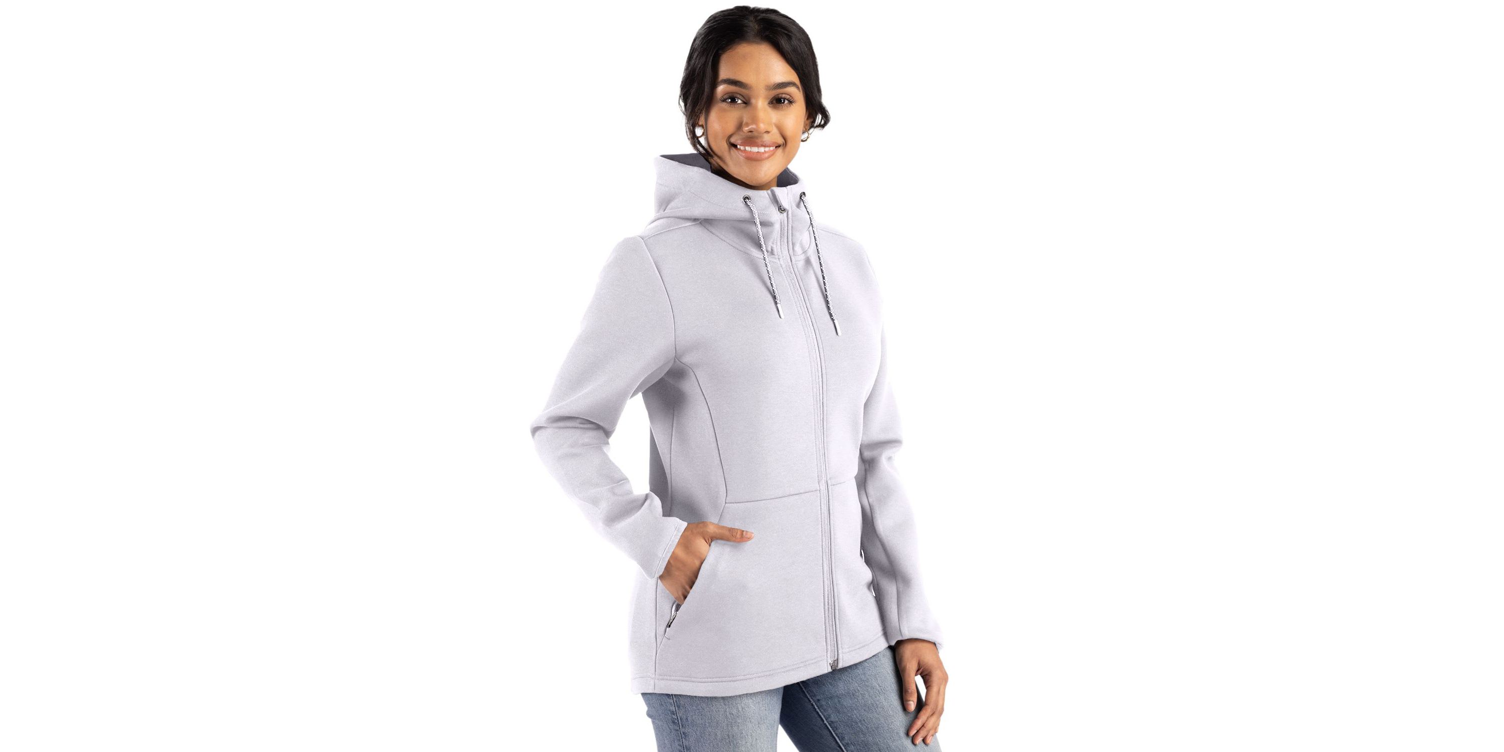 Cutter & Buck Roam Epic Comfort Recycled Womens Full Zip Hooded Jacket