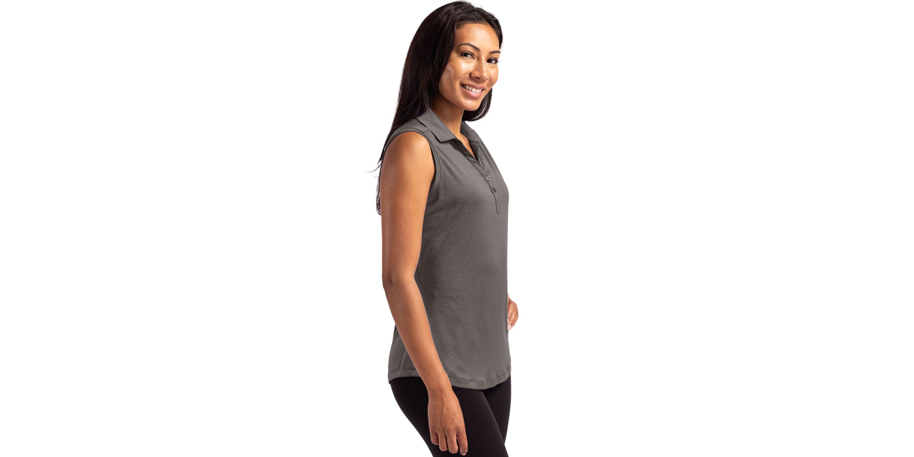 Cutter & Buck Forge Eco Stretch Recycled Womens Sleeveless Polo