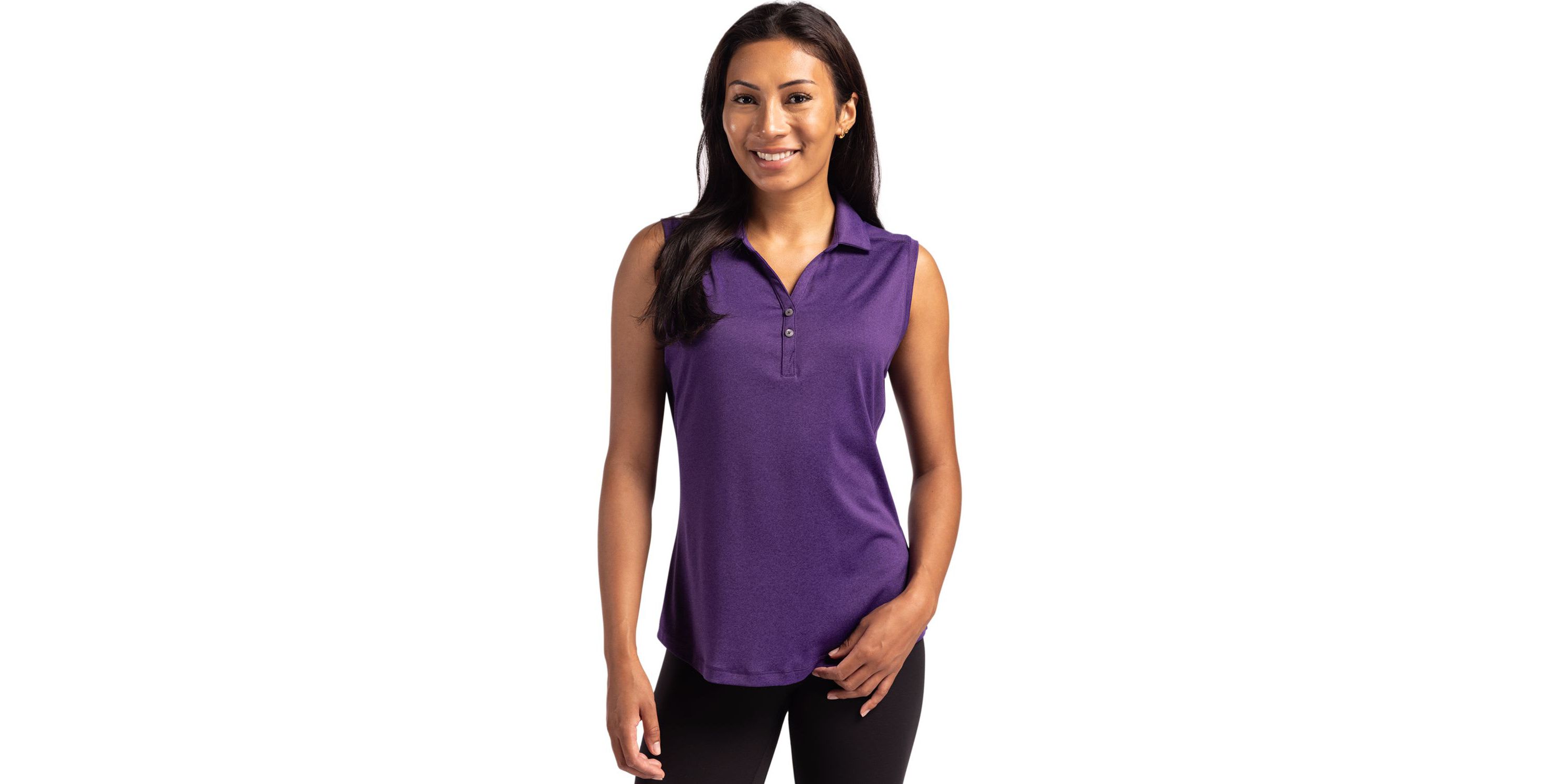 Cutter & Buck Forge Eco Stretch Recycled Womens Sleeveless Polo