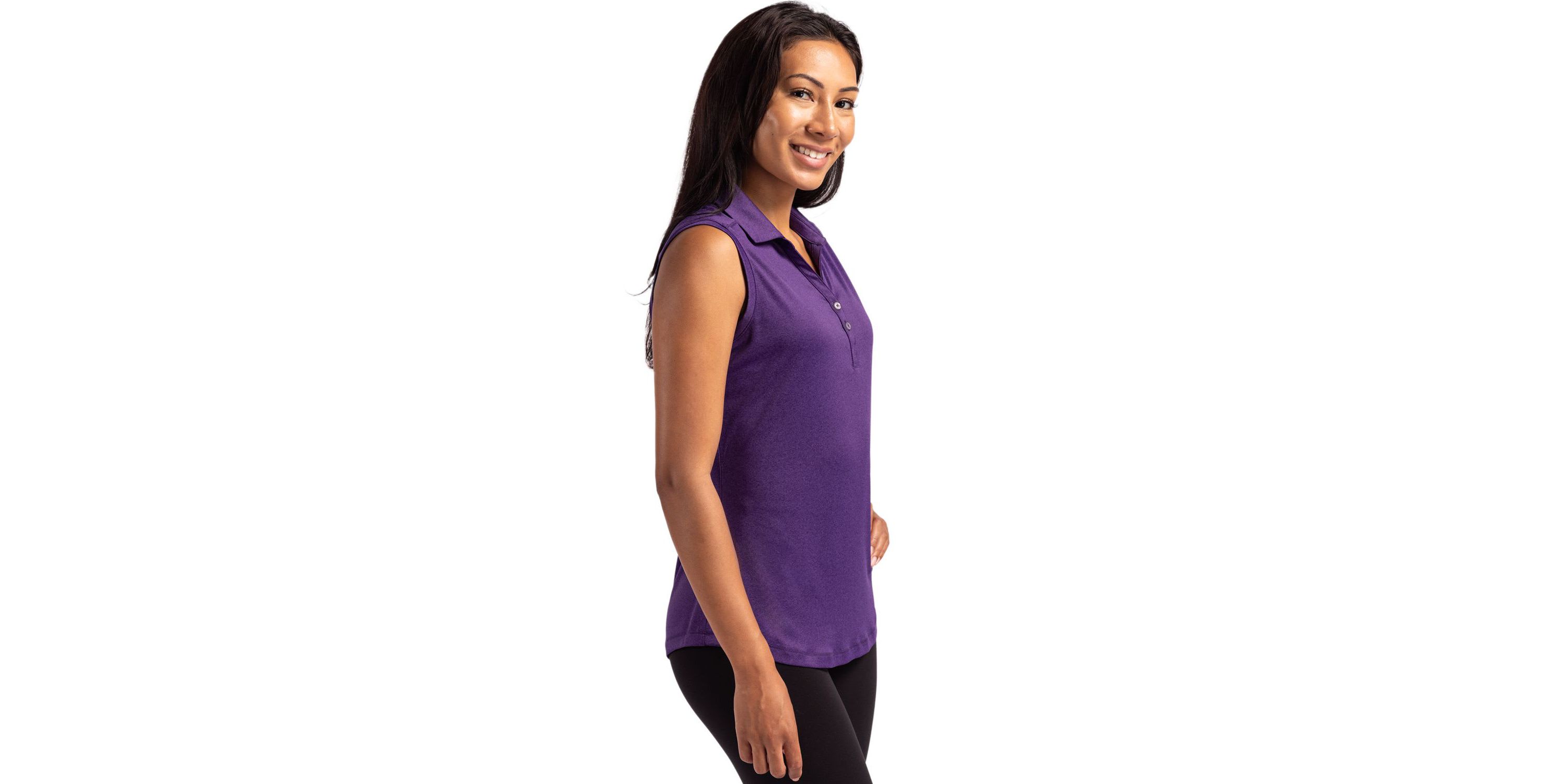 Cutter & Buck Forge Eco Stretch Recycled Womens Sleeveless Polo