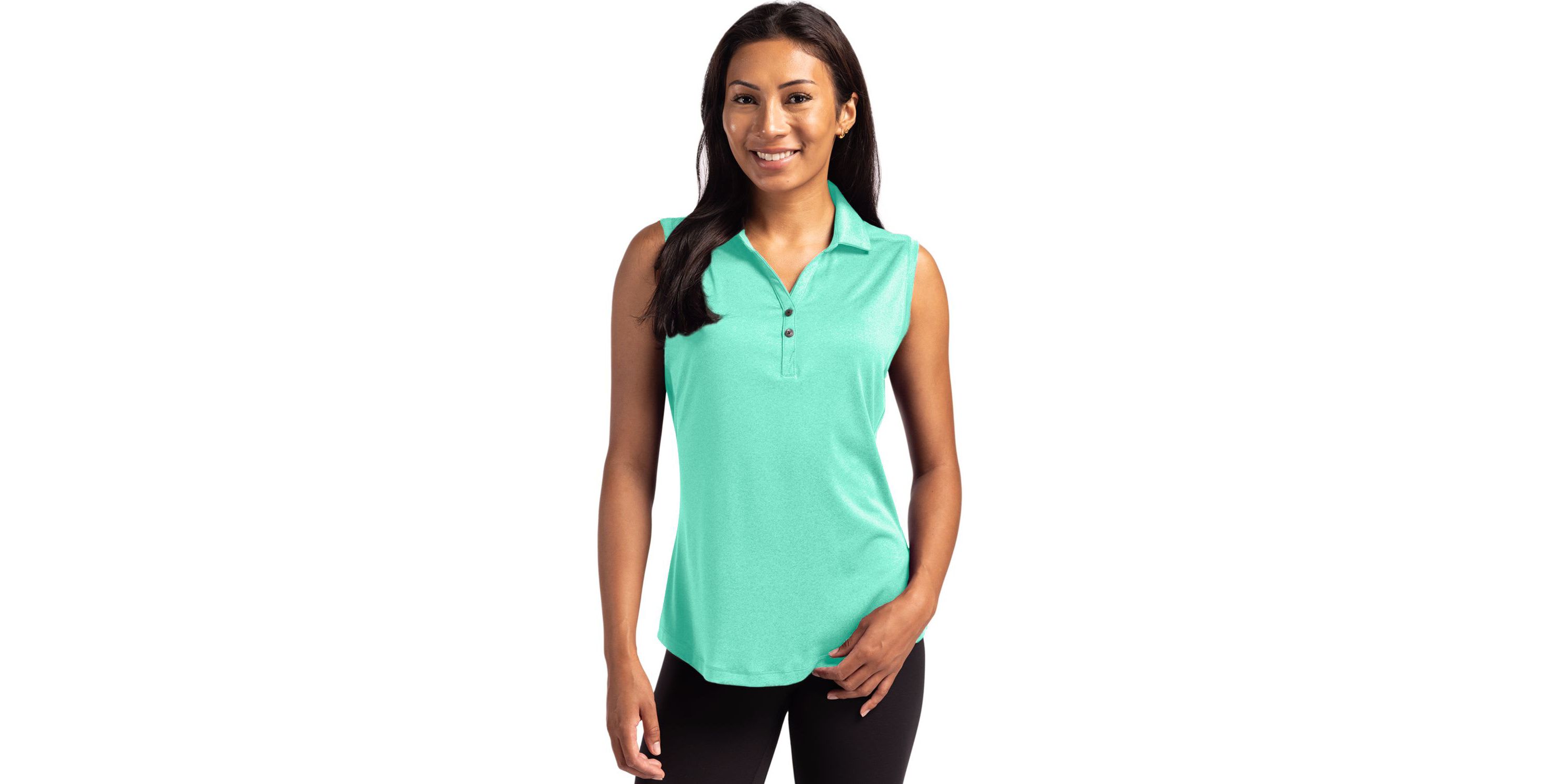 Cutter & Buck Forge Eco Stretch Recycled Womens Sleeveless Polo