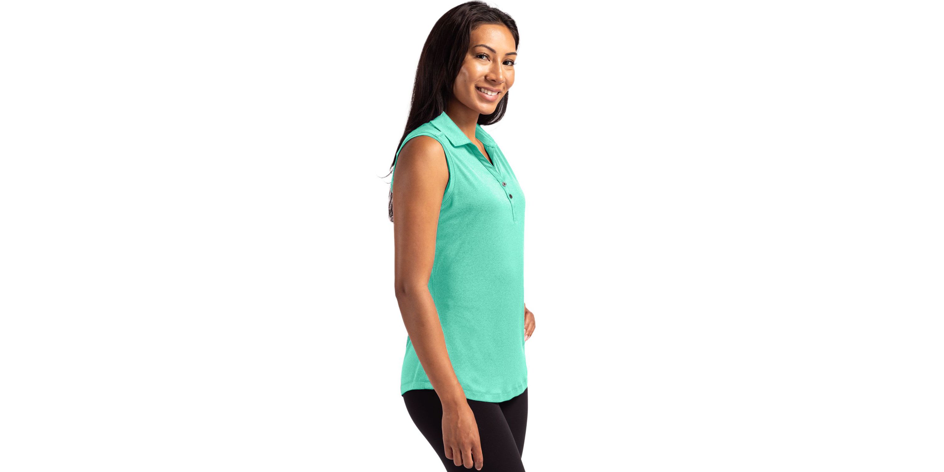 Cutter & Buck Forge Eco Stretch Recycled Womens Sleeveless Polo
