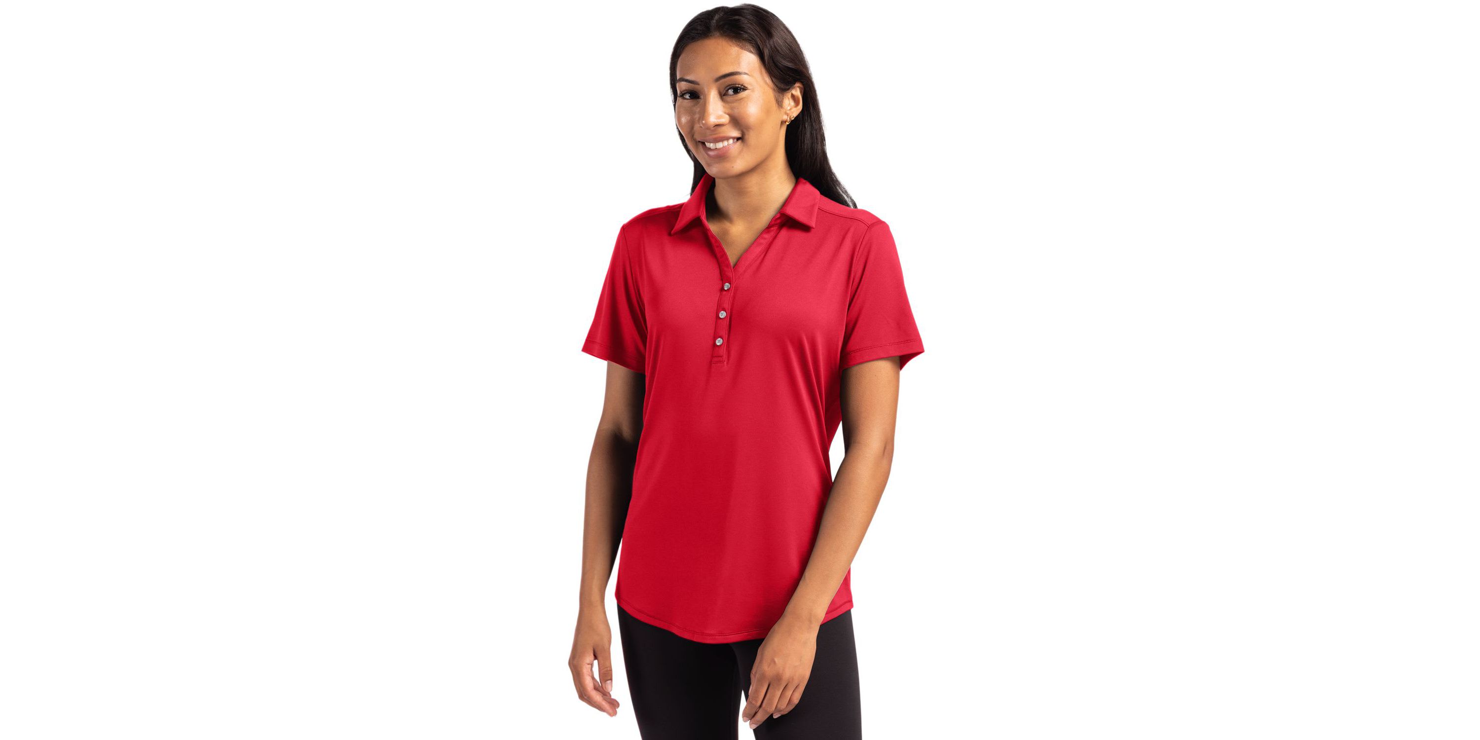Cutter & Buck Forge Eco Stretch Recycled Womens Short Sleeve Polo