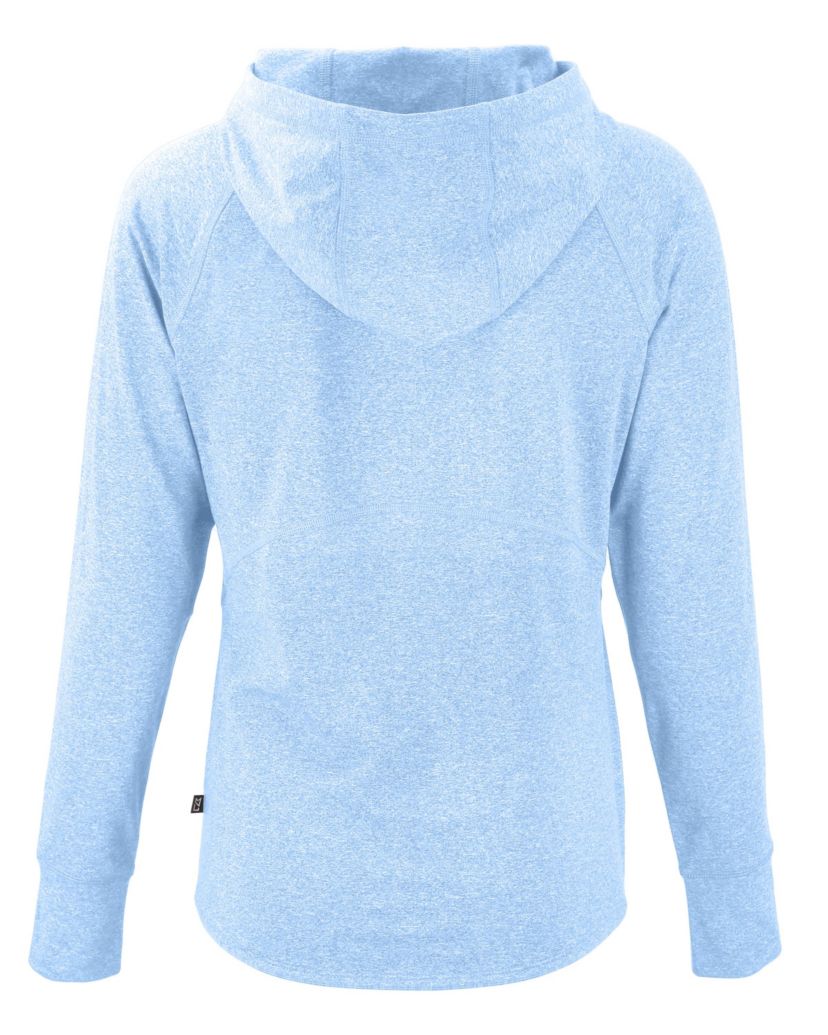 Cutter & Buck Adapt Knit Recycled Womens Heathered Hooded Pullover
