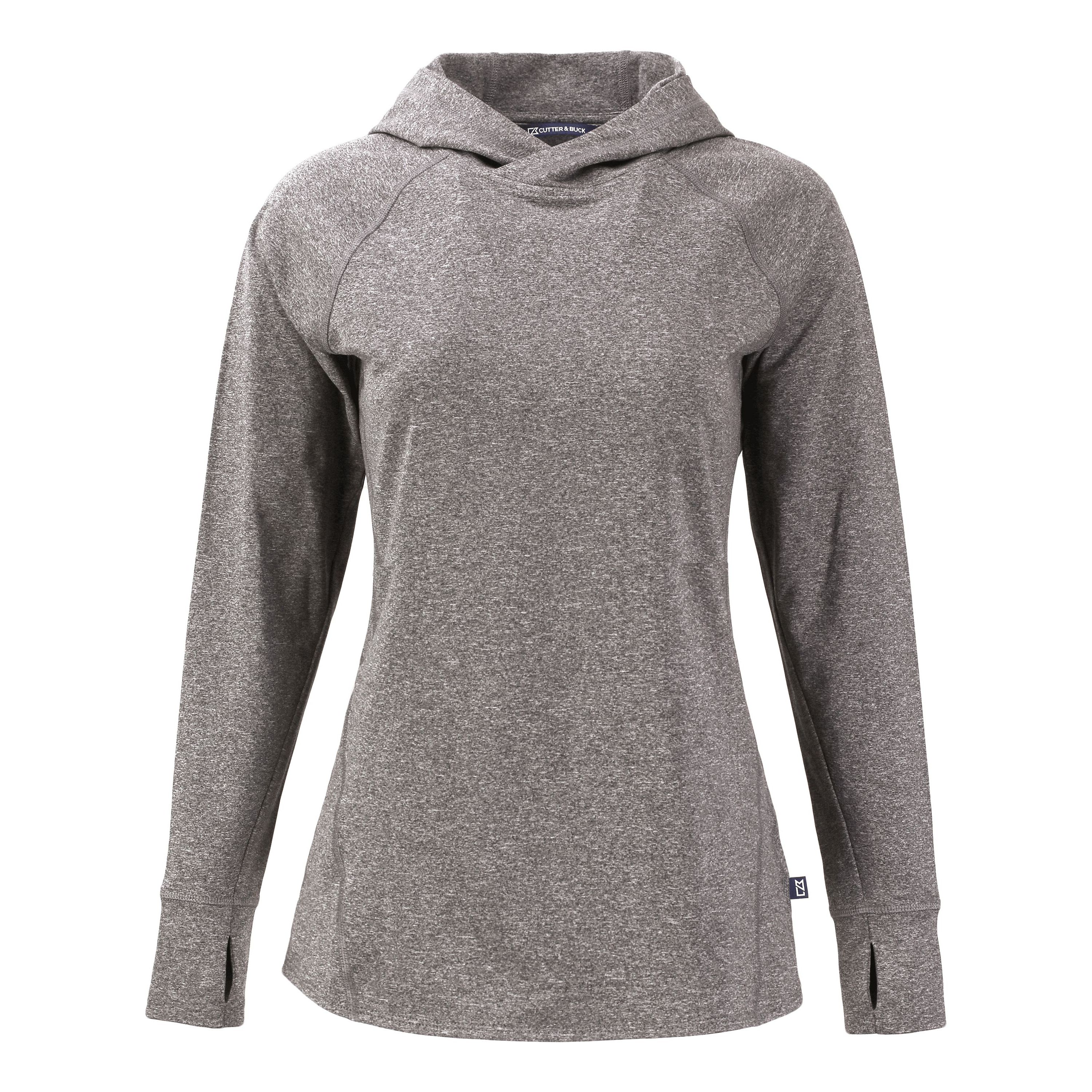 Cutter & Buck Adapt Knit Recycled Womens Heathered Hooded Pullover