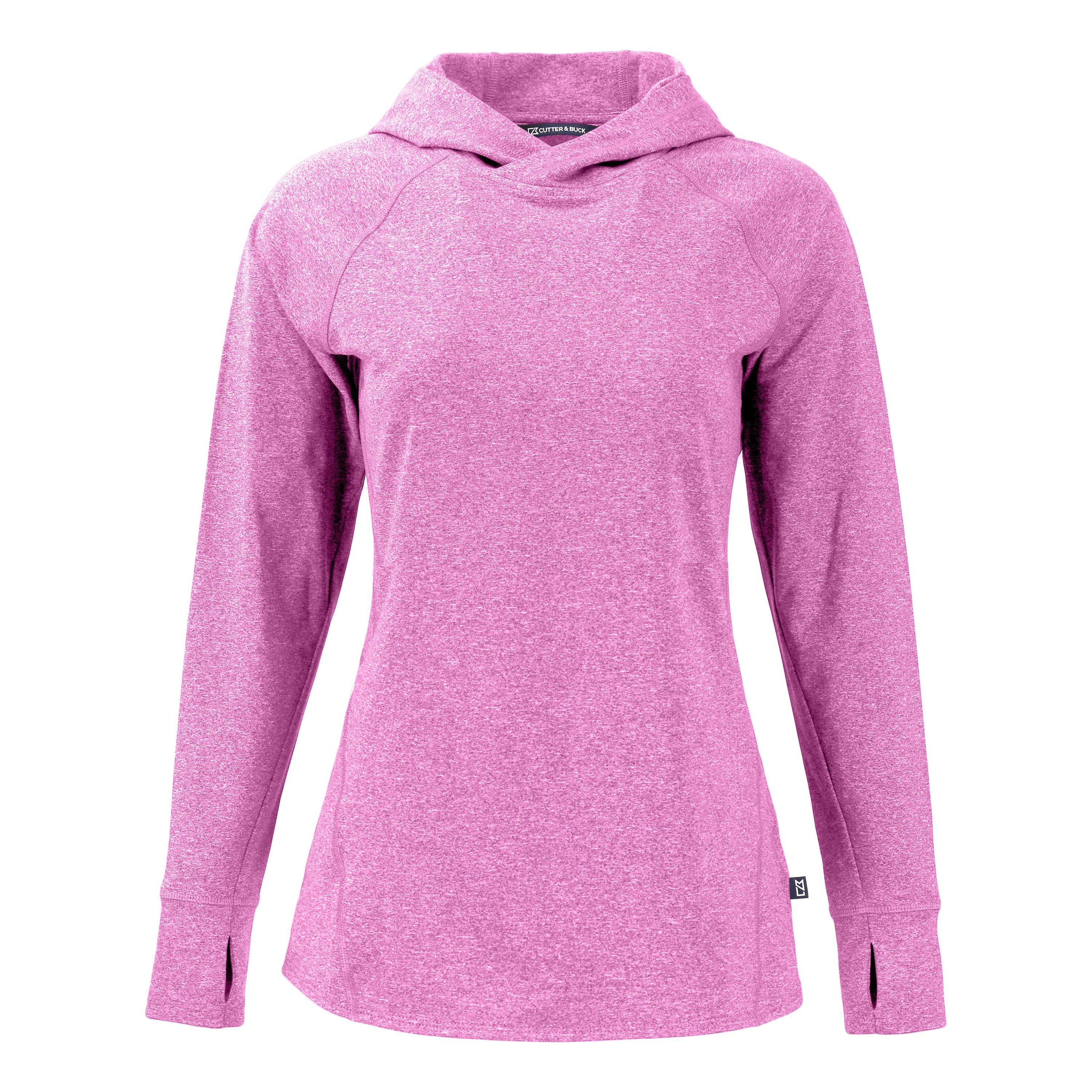 Cutter & Buck Adapt Knit Recycled Womens Heathered Hooded Pullover