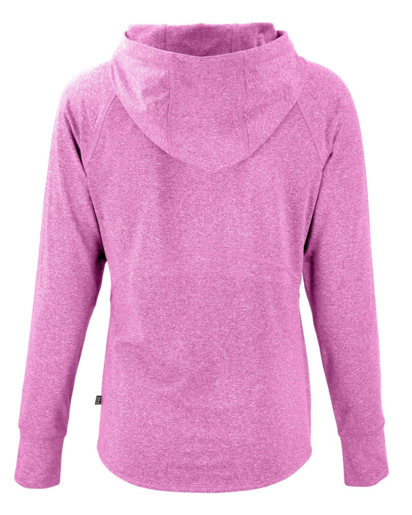 Cutter & Buck Adapt Knit Recycled Womens Heathered Hooded Pullover