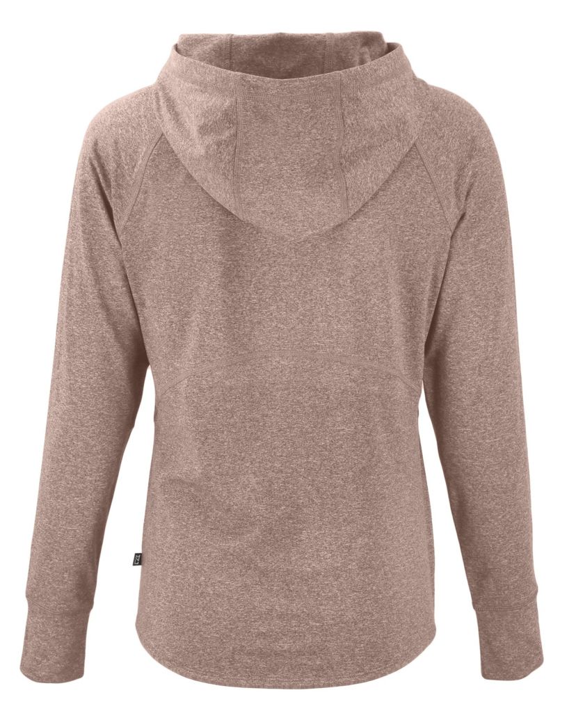 Cutter & Buck Adapt Knit Recycled Womens Heathered Hooded Pullover