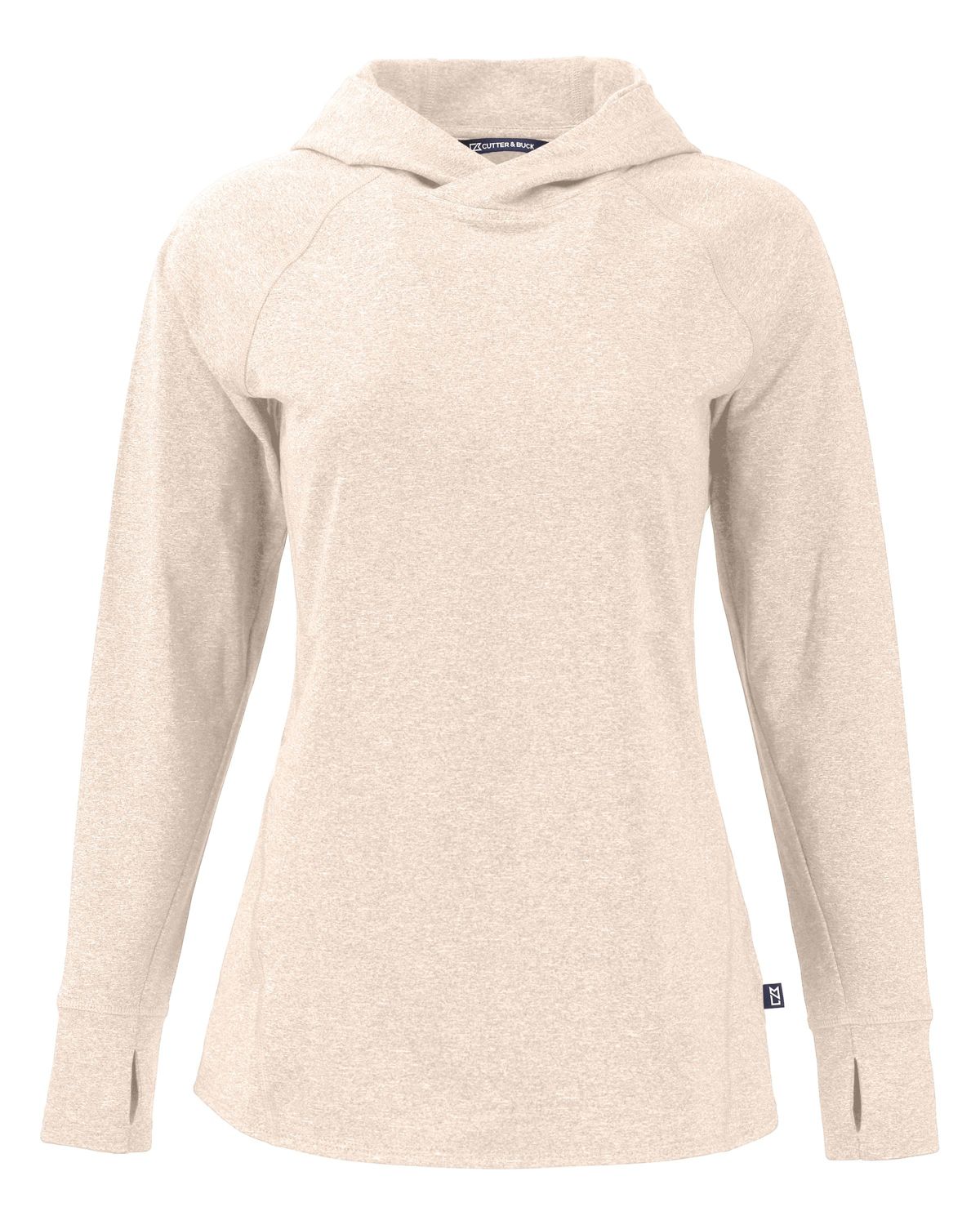 Cutter & Buck Adapt Knit Recycled Womens Heathered Hooded Pullover