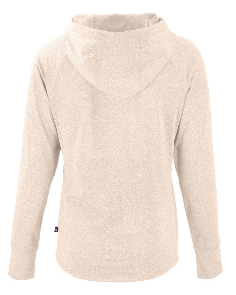 Cutter & Buck Adapt Knit Recycled Womens Heathered Hooded Pullover