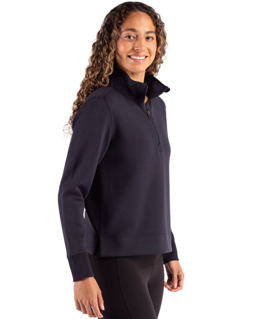 Cutter & Buck Roam Epic Versatility Recycled Womens Quarter Zip Pullover