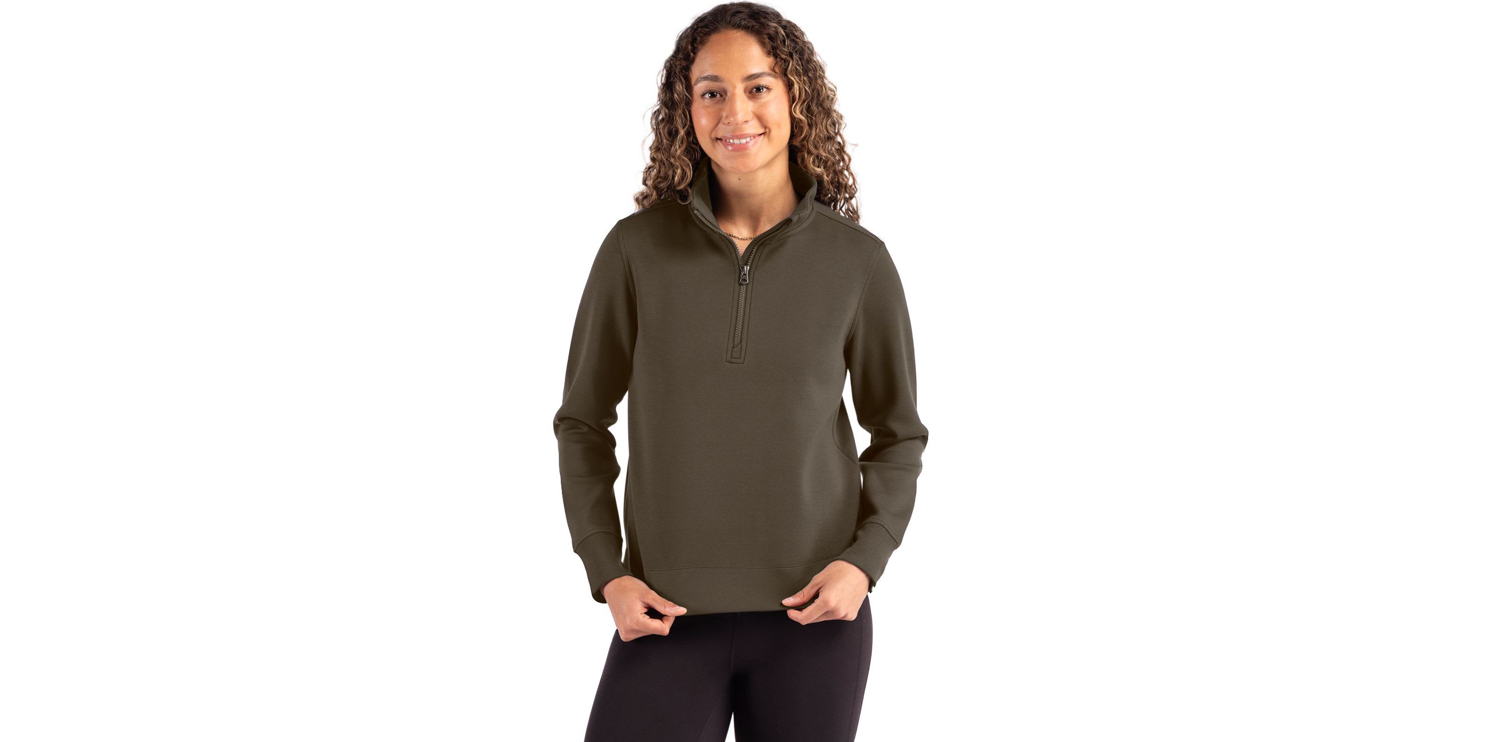 Cutter & Buck Roam Epic Versatility Recycled Womens Quarter Zip Pullover